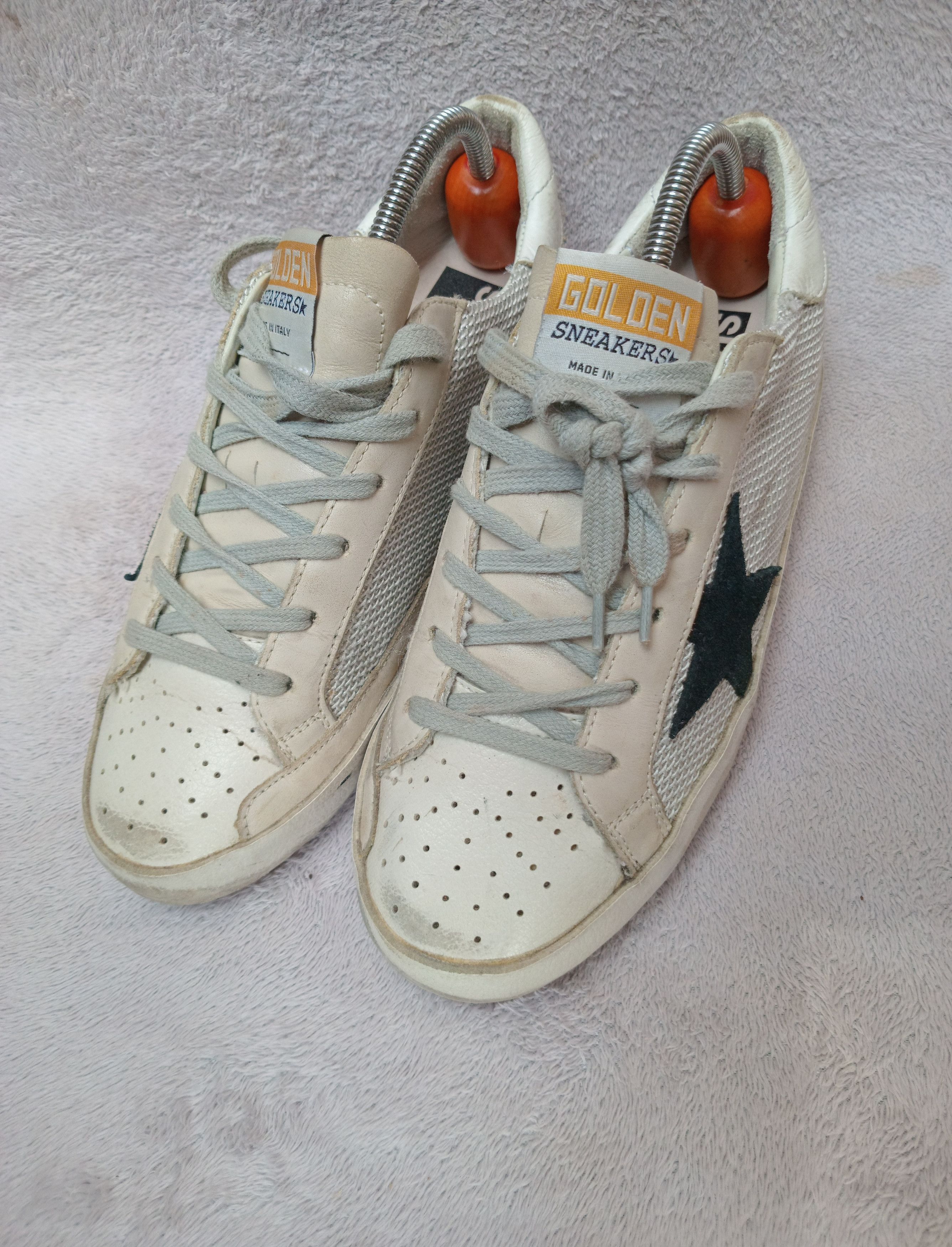 Golden Goose Golden Goose GGDB Superstar White Mesh Size US 7 / IT 37 - 1 Thumbnail