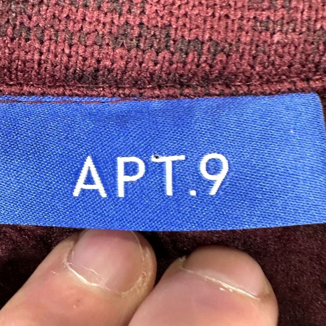 Apt. 9 VINTAGE? No. APT.9 Fleece Pullover Sweater Mens Large Maroon Quarter Zip 1/4 Zip Mock Neck Long Sleeve NEW Size US L / EU 52-54 / 3 - 4 Thumbnail