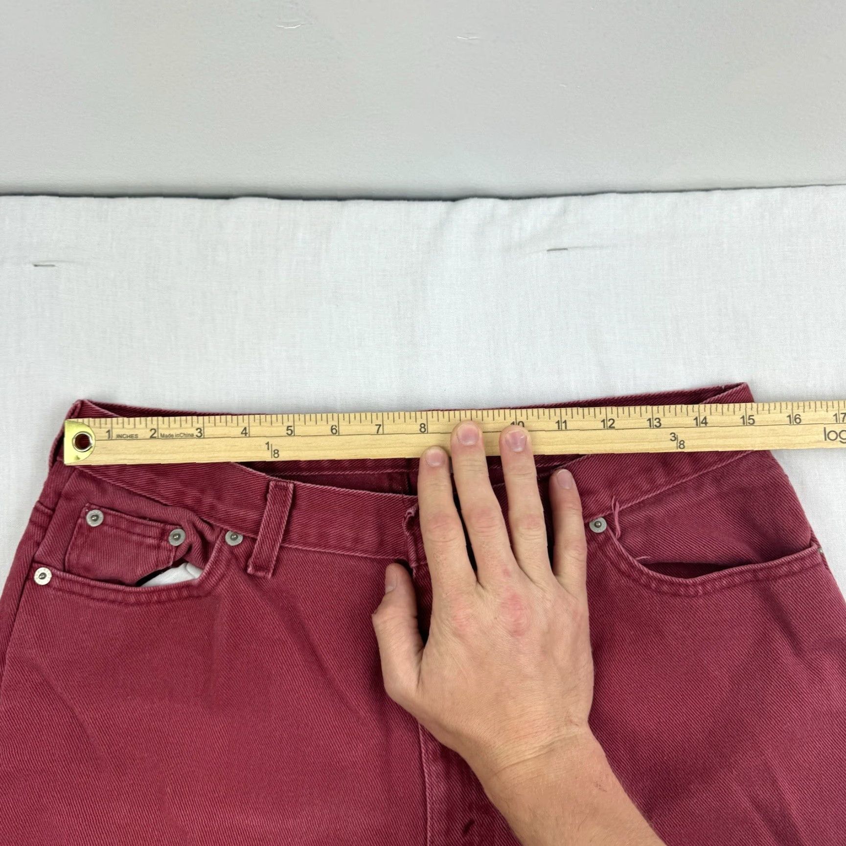 Faded Glory VINTAGE Faded Glory Jeans Womens 14 Petite Red Classic Y2K 90s Straight Leg Size 36" / US 14 / IT 50 - 5 Thumbnail