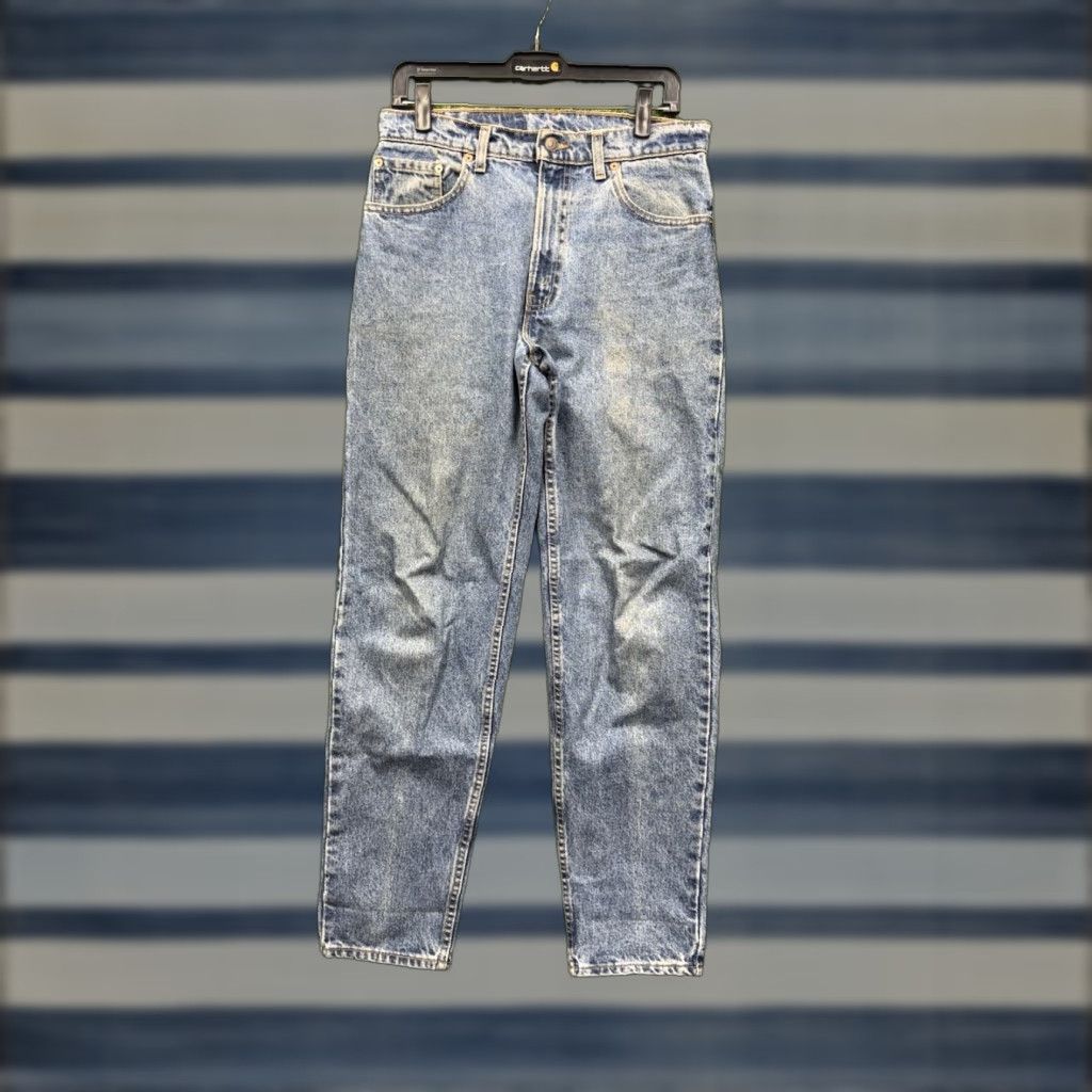 Levi's VINTAGE Levi's 550 Jeans Mens 33x32 Blue Denim Relaxed Tapered USA 90s Jeans Mens 90s Levi's 550 Size US 33 - 1 Thumbnail