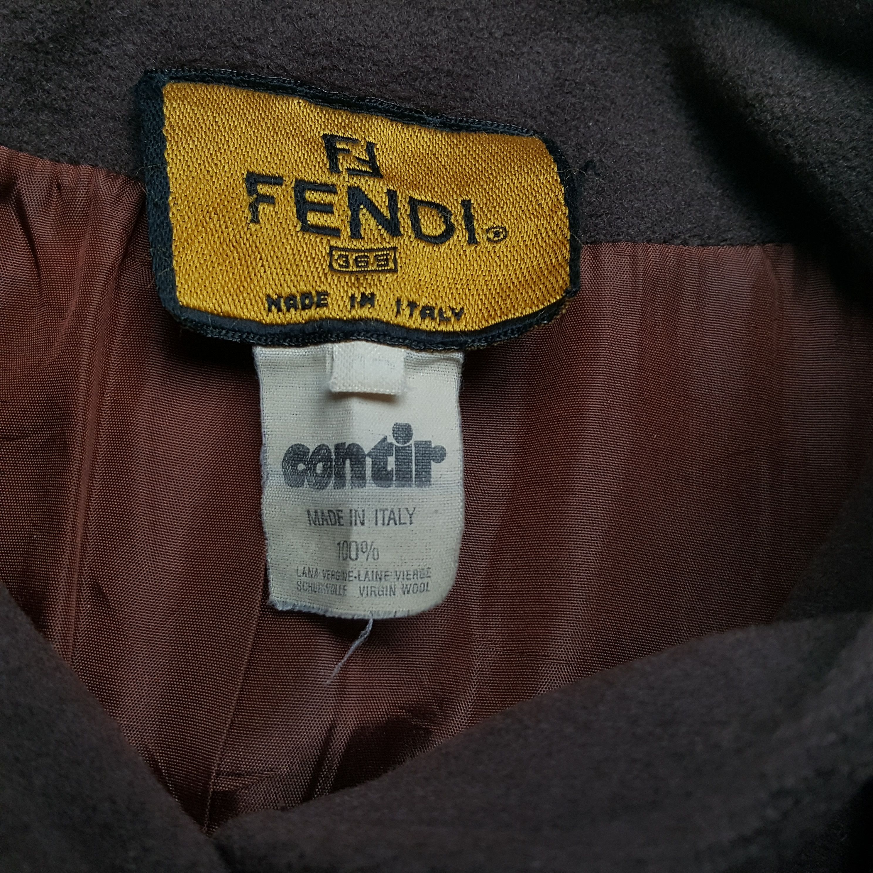 Fendi × Vintage FENDI Luxury Fashion Brand Trench Coat Jacket Size L / US 10 / IT 46 - 12 Thumbnail
