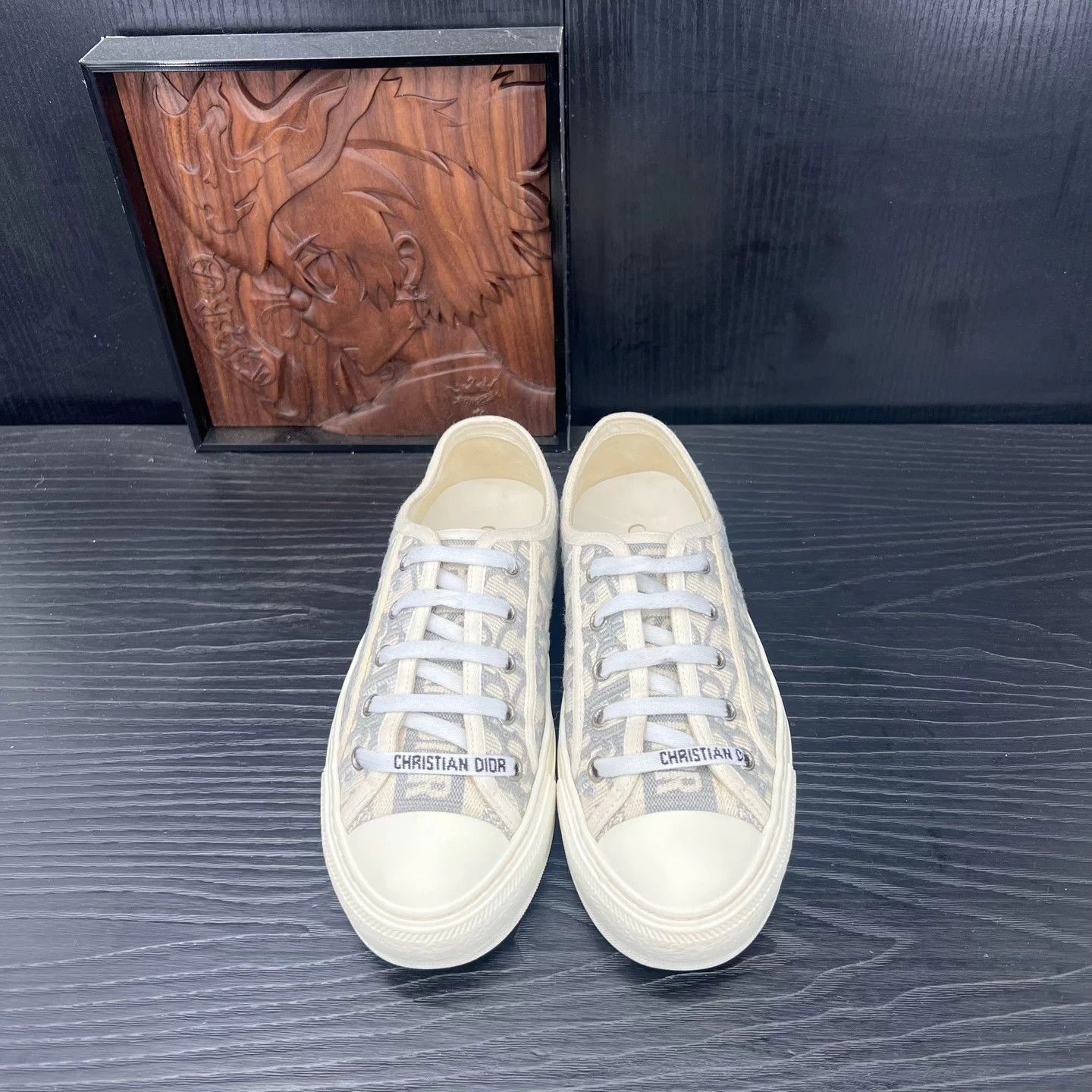 Dior DIOR Walk'n'Dior gray white all over print 36 mint Size US 5.5 / IT 35.5 - 4 Thumbnail