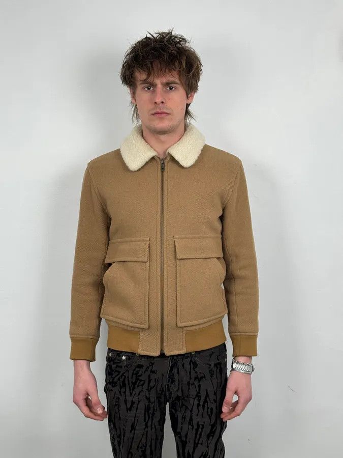 A.P.C. A.P.C Beige Classy Wool White Collar Jacket Size US S / EU 44-46 / 1 - 2 Thumbnail