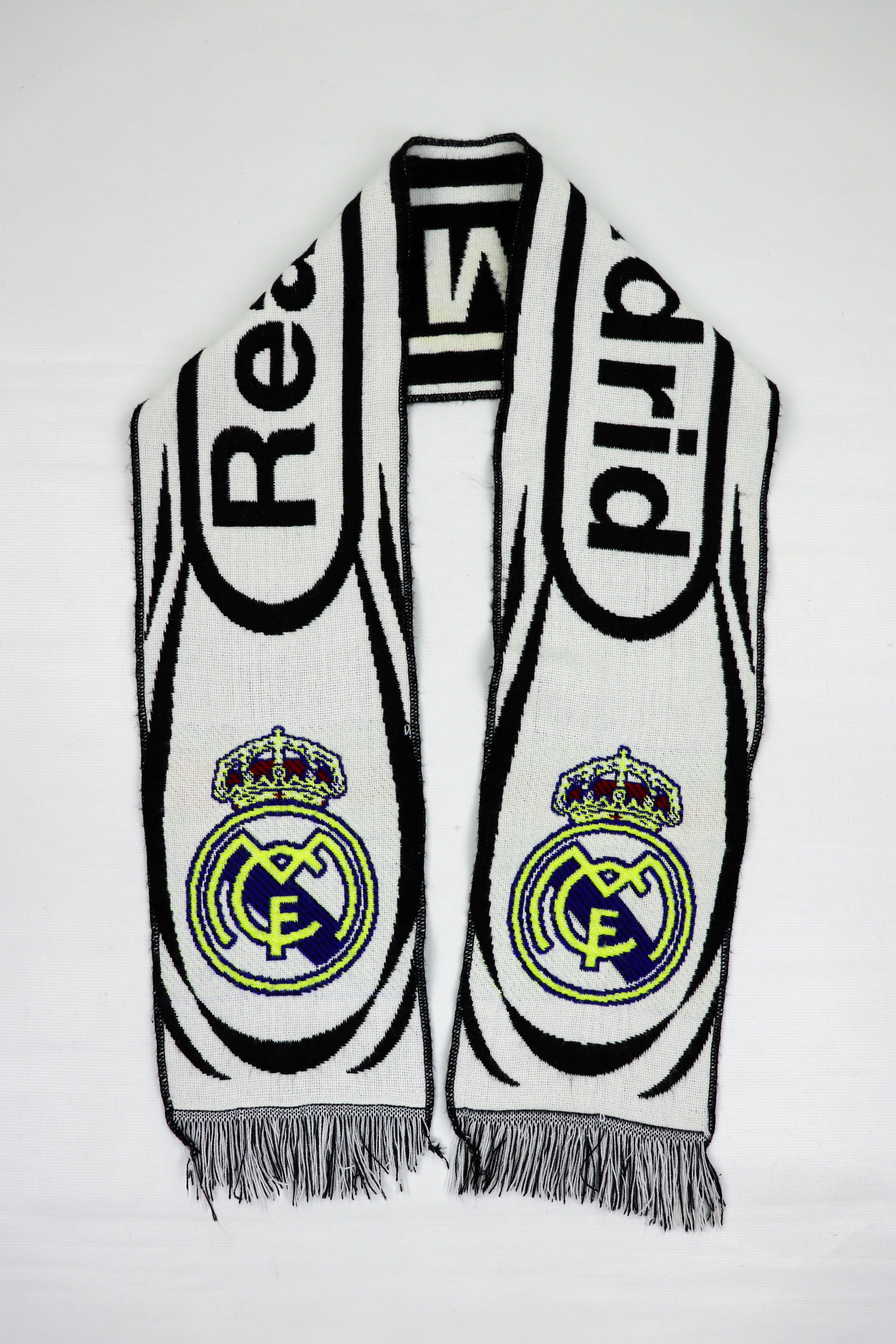 【vintage Real Madrid football scarf】 Vintage Football Scarf Of Real Madrid Champion Of The 7TH