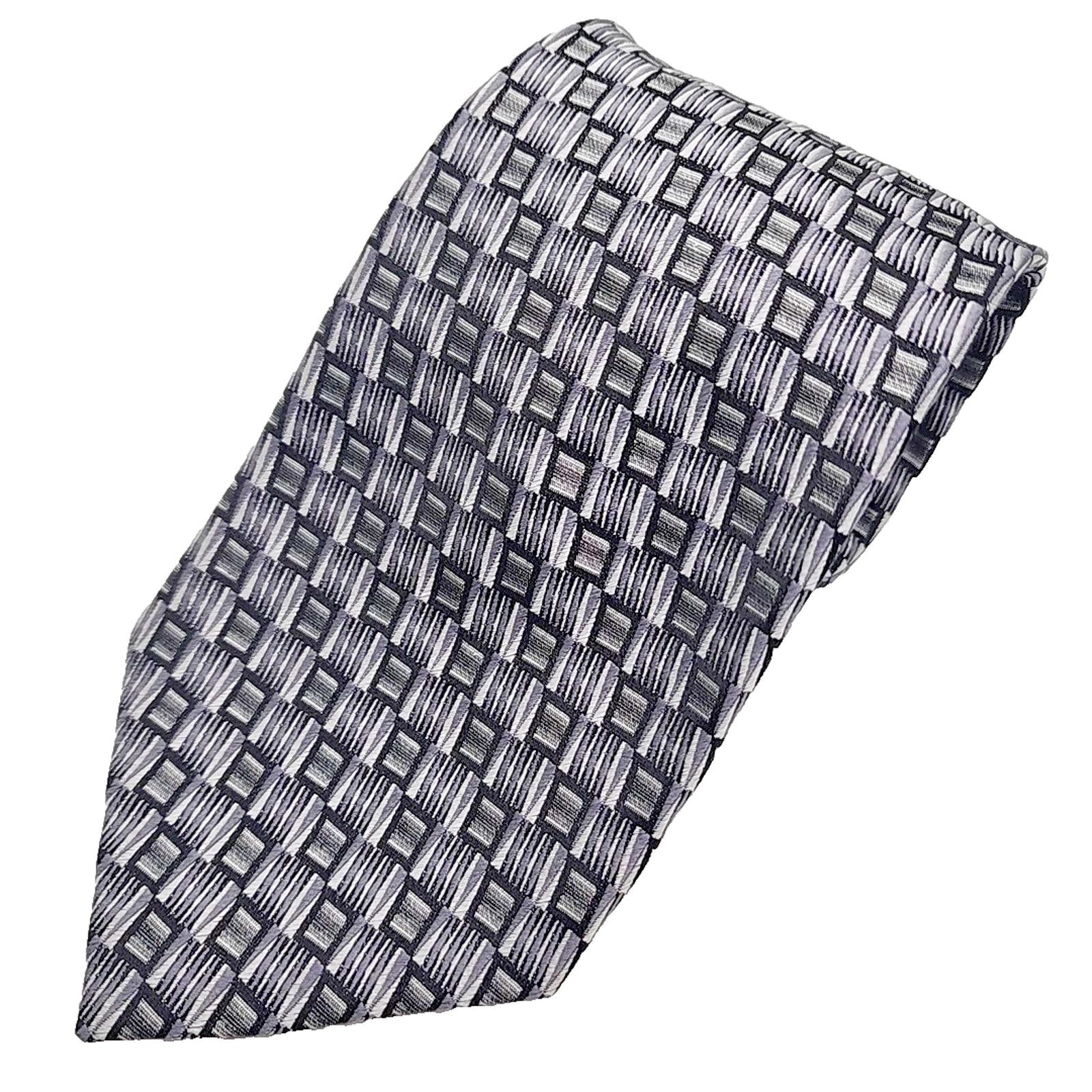 Other Louis Dell 'Olio Gray Geometric Silk Tie - Italy - Like New Size ONE SIZE - 1 Thumbnail