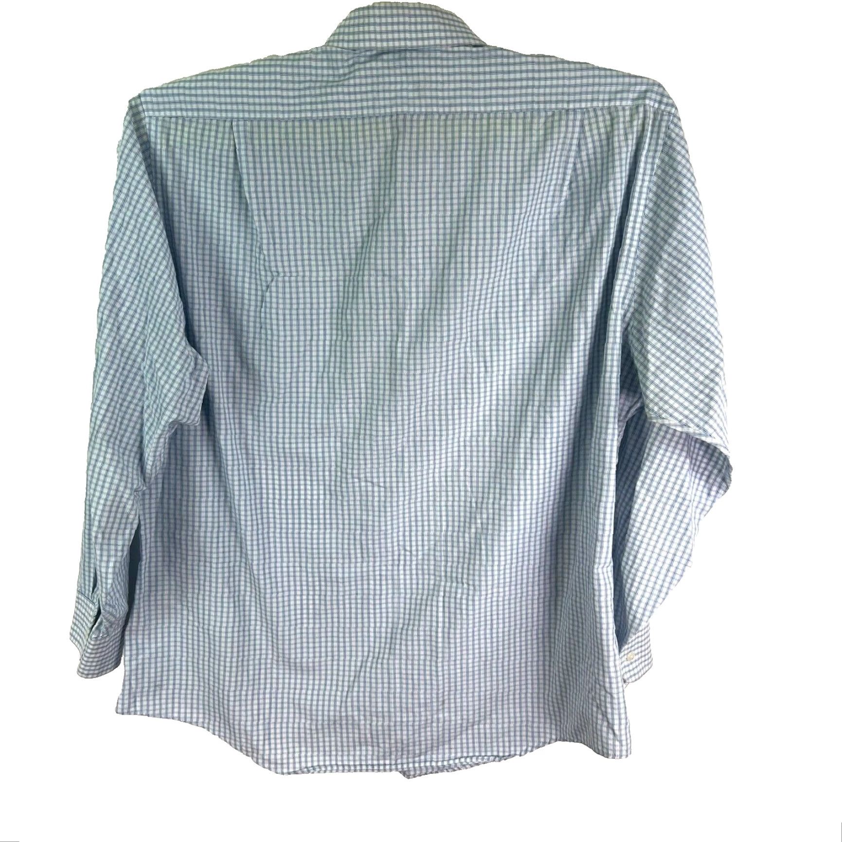 Arrow Arrow Stripe Fitted Button-Up Shirt 18 34/35 Blue Long Sleeve Mens Size US XXL / EU 58 / 5 - 6 Thumbnail