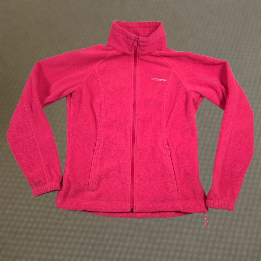 Layer 8 VINTAGE? No — Columbia Fleece Jacket Womens Medium Pink Full Zip Lightweight Outdoor Layer Size M / US 6-8 / IT 42-44 - 1 Thumbnail