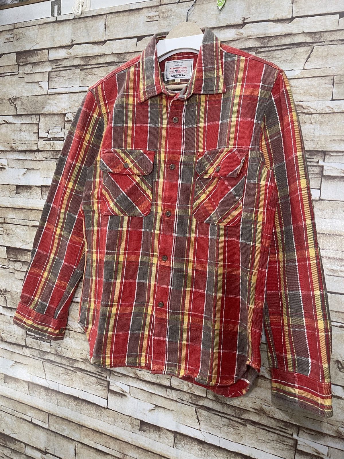 Avirex × Flannel Avirex USA Flannel Work Shirt Size L Size US L / EU 52-54 / 3 - 3 Thumbnail
