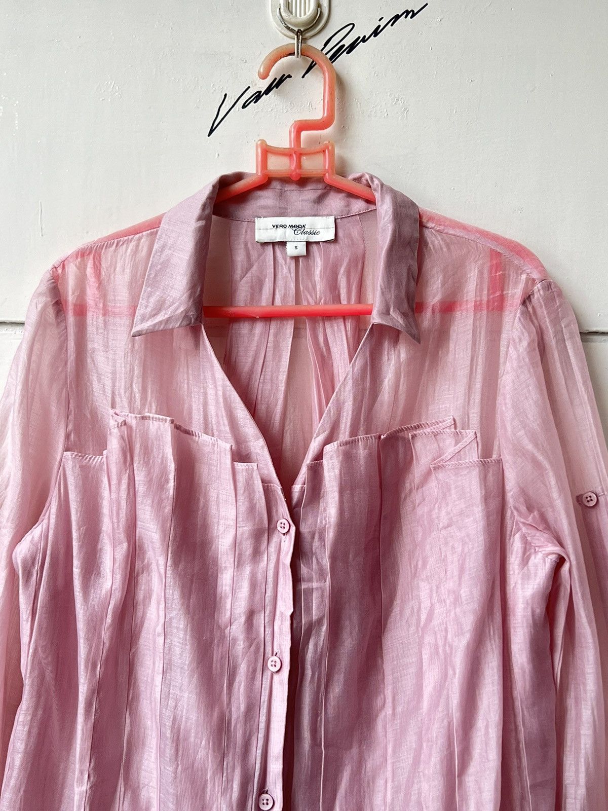 Other Vero Moda Classic Pink Pleats Dress Shirt Size US XS / EU 42 / 0 - 3 Thumbnail