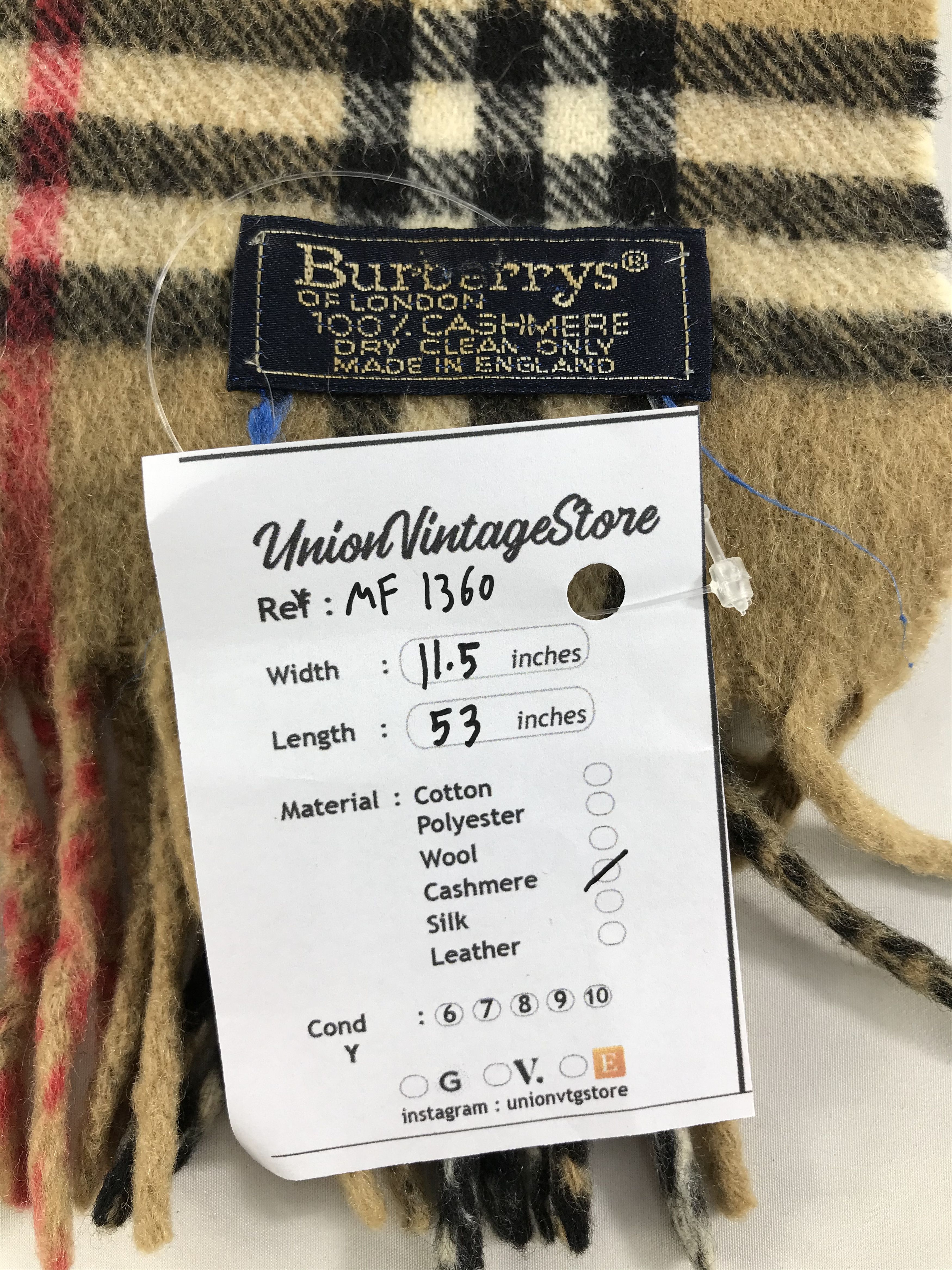 Burberry Vintage Burberry Scarf/Muffler/Neckwear MF1360 Size ONE SIZE - 5 Thumbnail