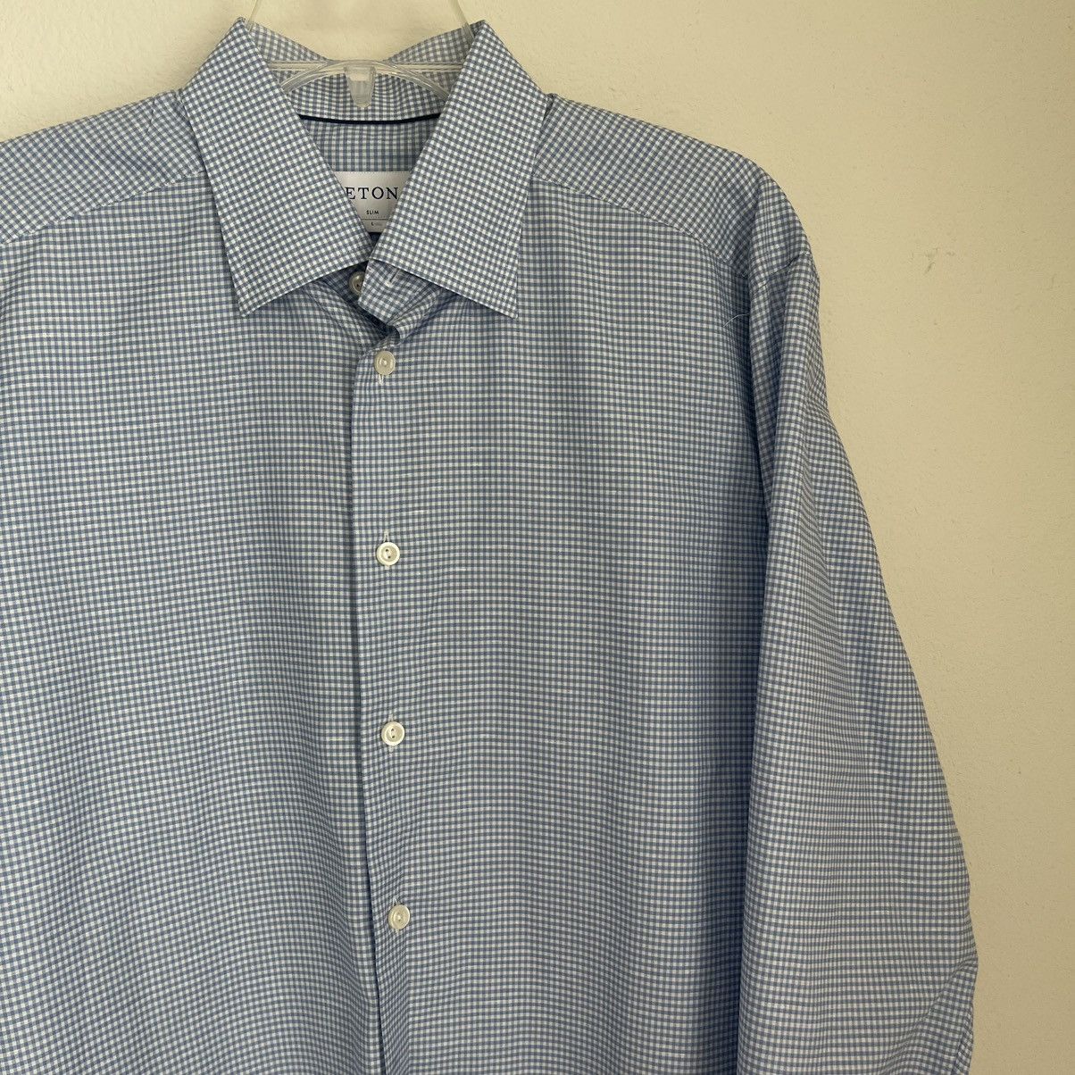 Eton $300 ETON AB Slim Cotton Linen Button Down Long Sleeve Shirt Size US L / EU 52-54 / 3 - 1 Thumbnail