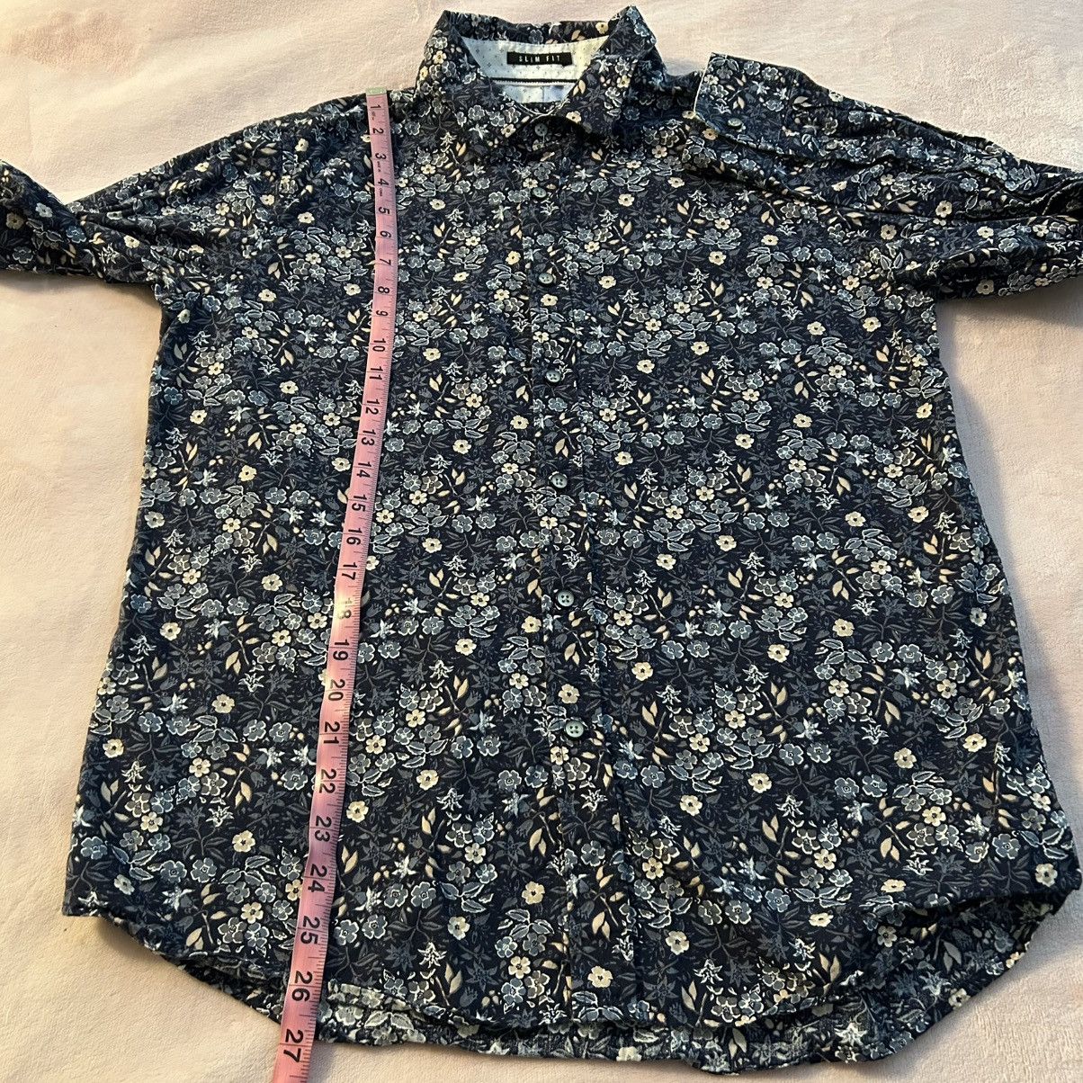 Eighth Avenue Eighth Avenue navy floral print long sleeve button up M slim Size US M / EU 48-50 / 2 - 7 Thumbnail