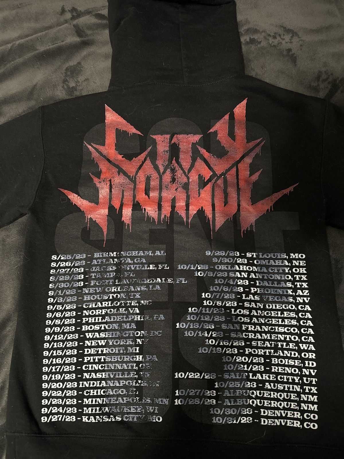 City Morgue city morgue 2023 greyday hoodie(glow in the dark skeleton) Size US S / EU 44-46 / 1 - 3 Thumbnail