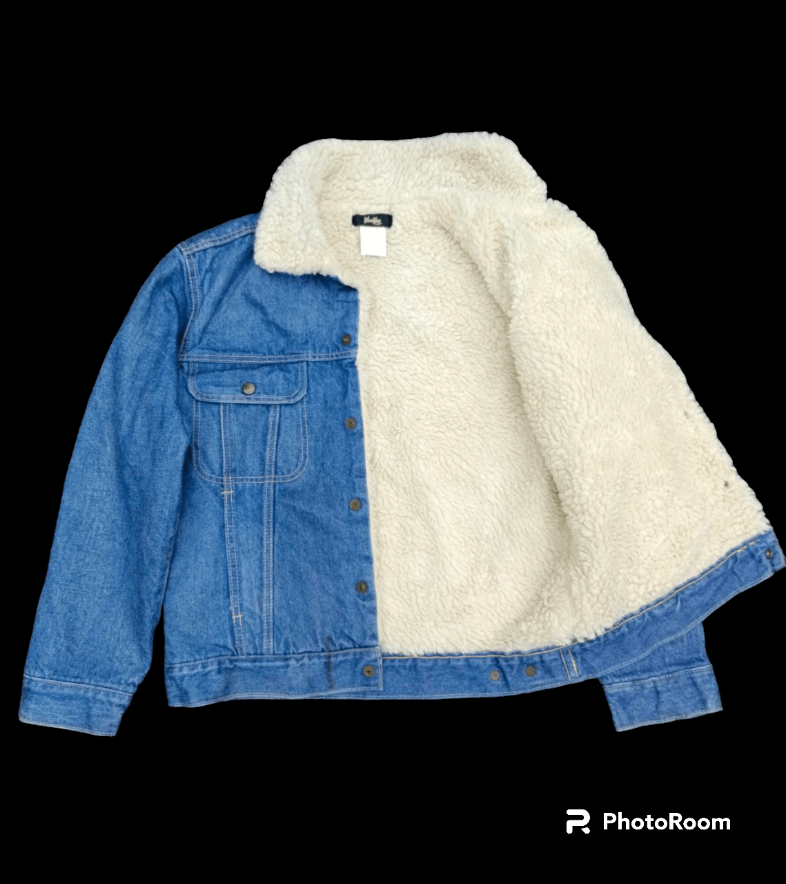 image of Hype x Winter Session Blueway Sherpa Denim Jacket in Blue Denim, Men's (Size Medium)