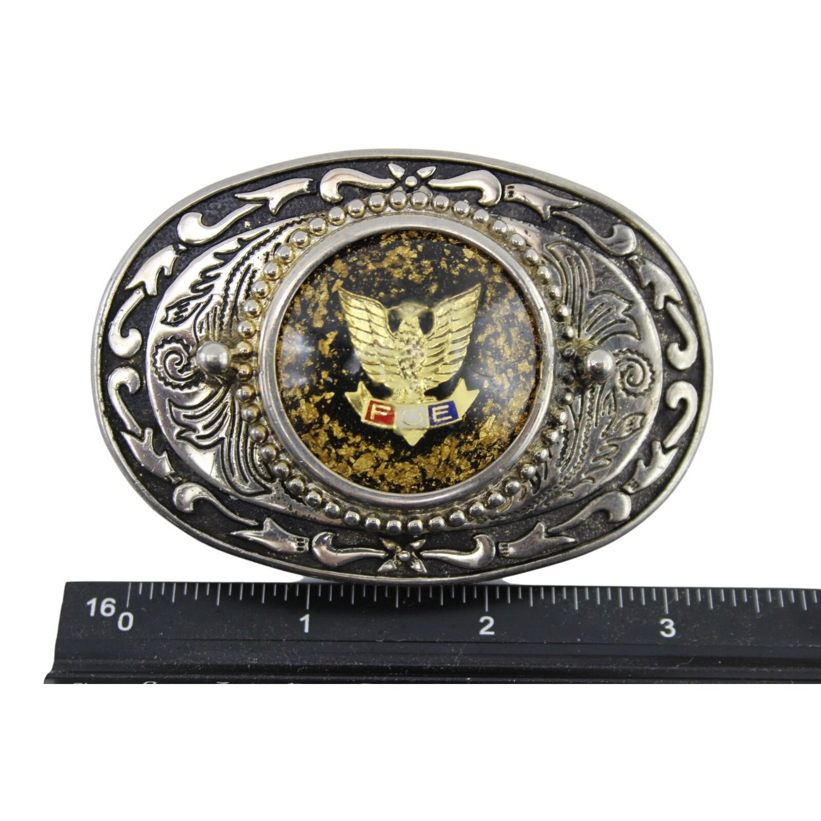 Other Fraternal Order of Eagles Belt Buckle • Oval Filigreed Size ONE SIZE - 3 Thumbnail
