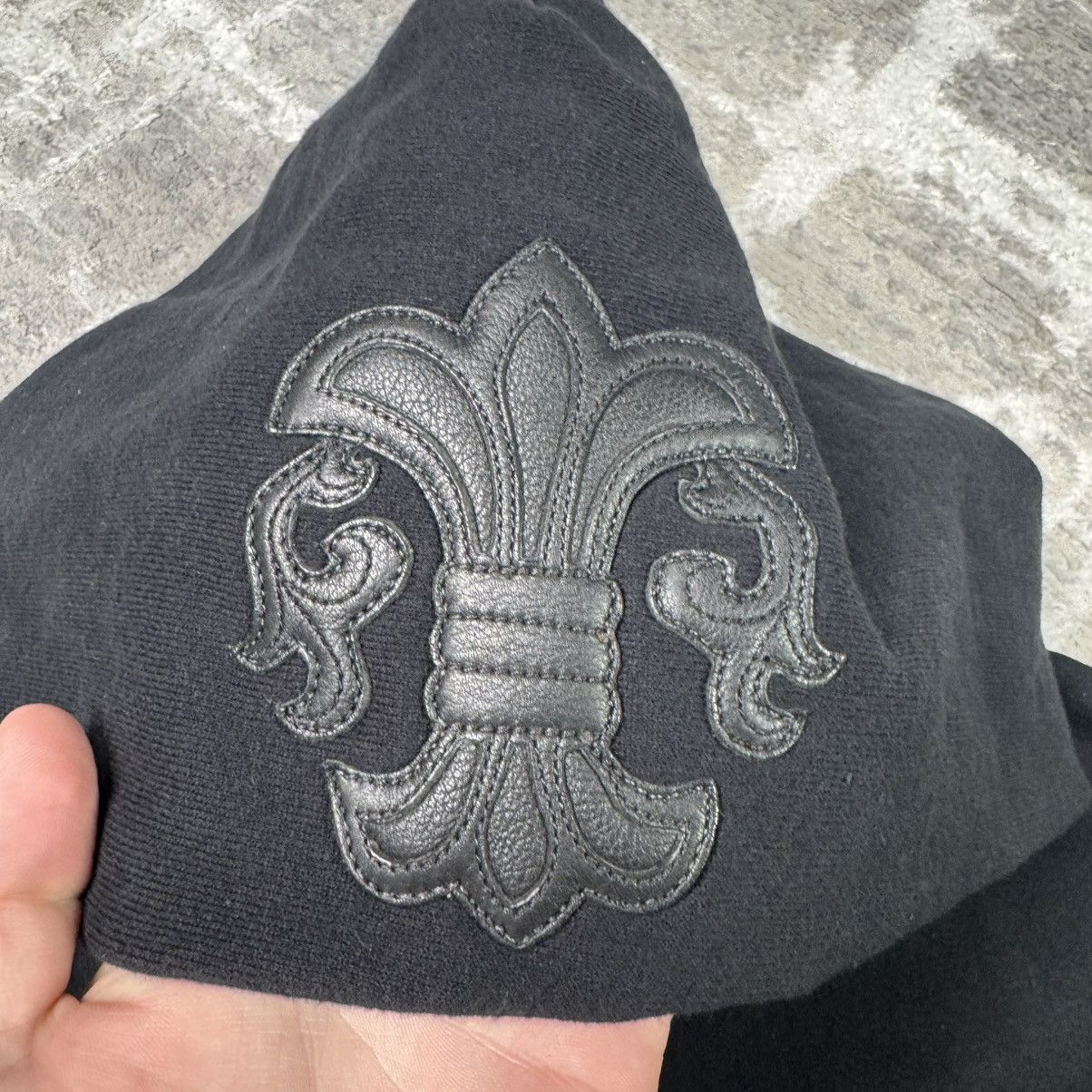 Chrome Hearts Fleur leather patch hoodie Size US L / EU 52-54 / 3 - 6 Thumbnail
