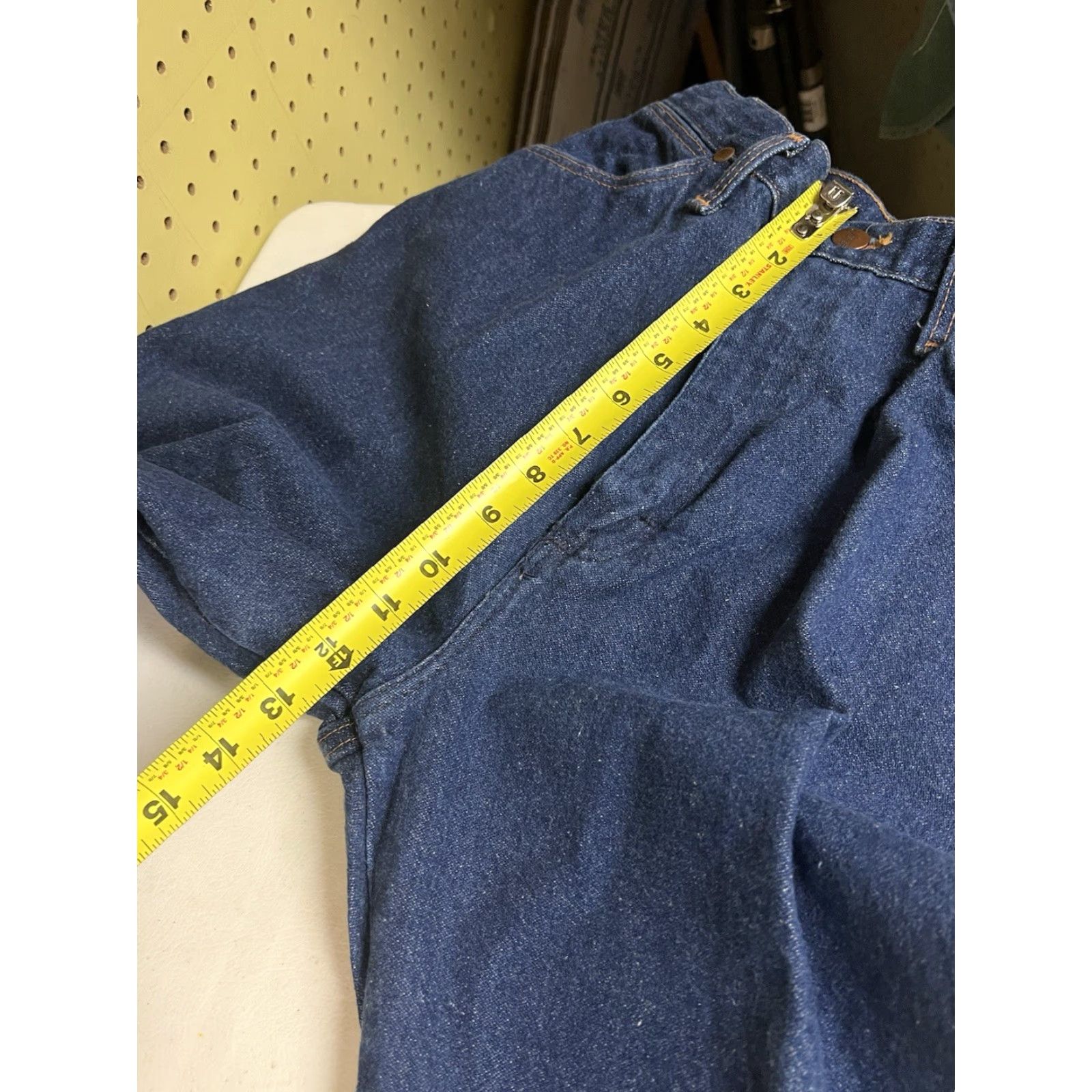 Wrangler VINTAGE Wrangler Jeans 13MWZ High Waist 12x34 Straight Leg USA Women 28W 12 Regular Denim Blue 100% Cotton Inseam 30 Size 34" / US 12 / IT 48 - 6 Thumbnail
