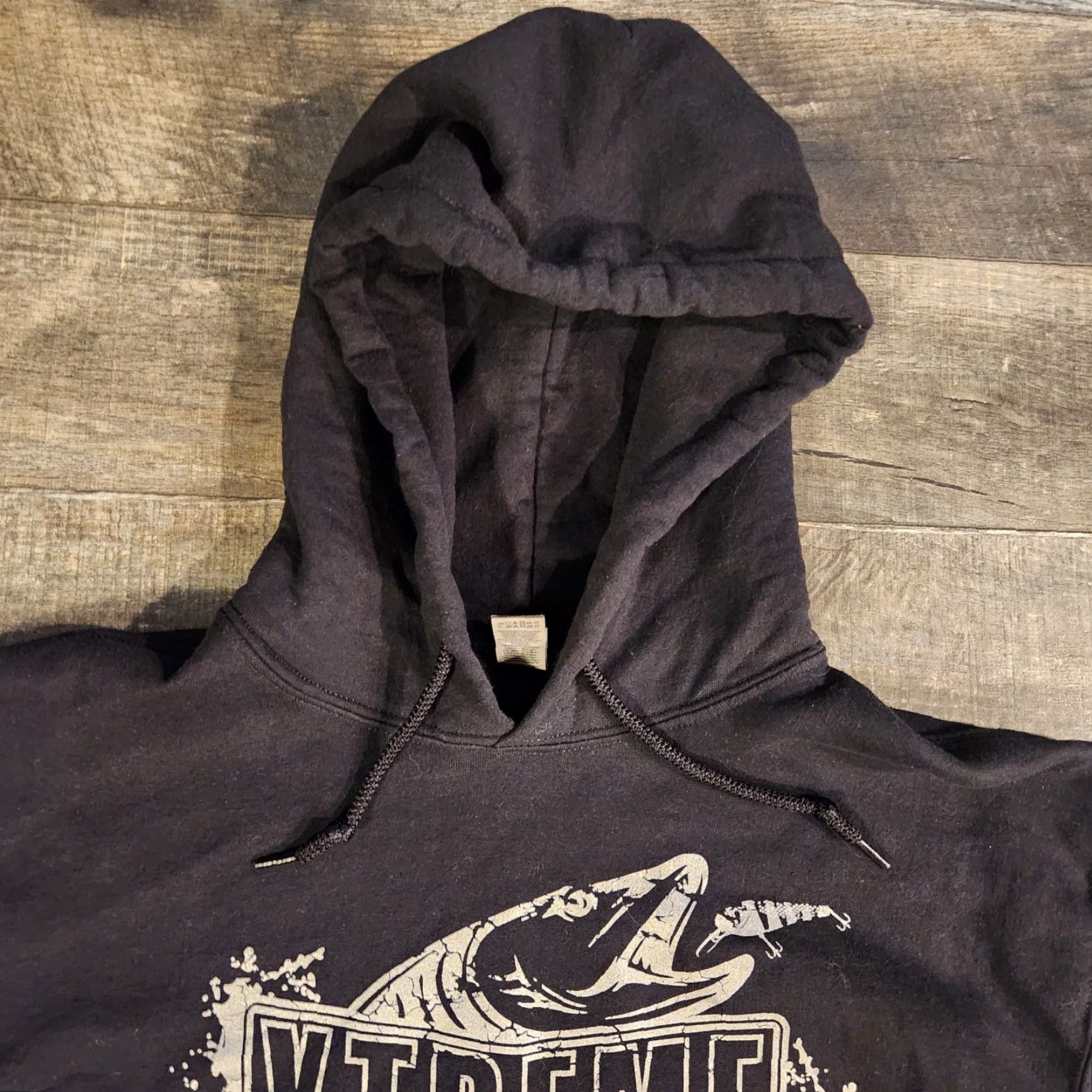 Gildan Gildan Heavy Blend Hoodie Mens Medium Black Fish Lures Musky Sweatshirt Pullover Hooded Sweatshirt Fishing Tackle Size US M / EU 48-50 / 2 - 4 Thumbnail