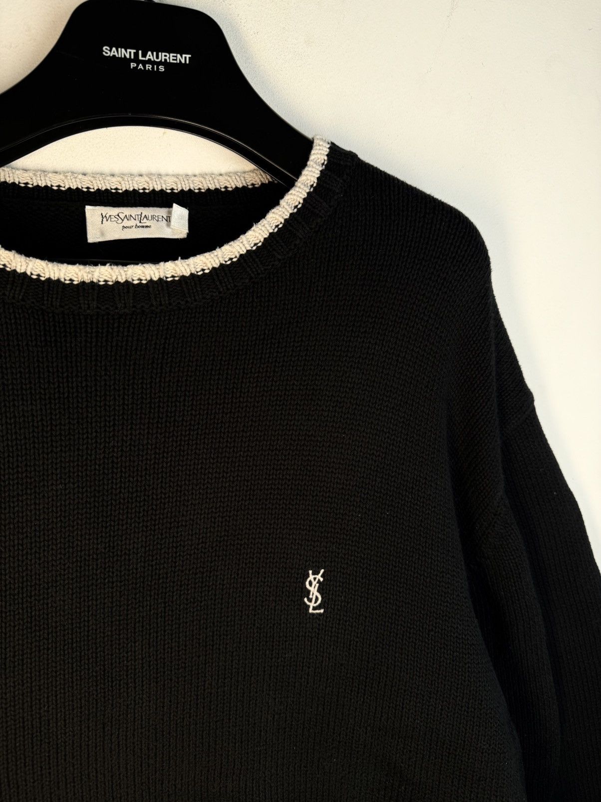 Yves Saint Laurent Black YSL Sweater Knit Size US XXL / EU 58 / 5 - 1 Thumbnail