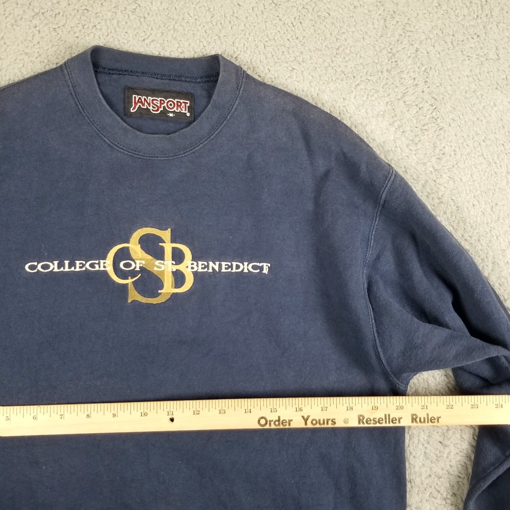 Jansport VINTAGE JanSport College Sweatshirt Crewneck XL Blue 90s College Spirit Pullover Mens Size US XL / EU 56 / 4 - 5 Thumbnail