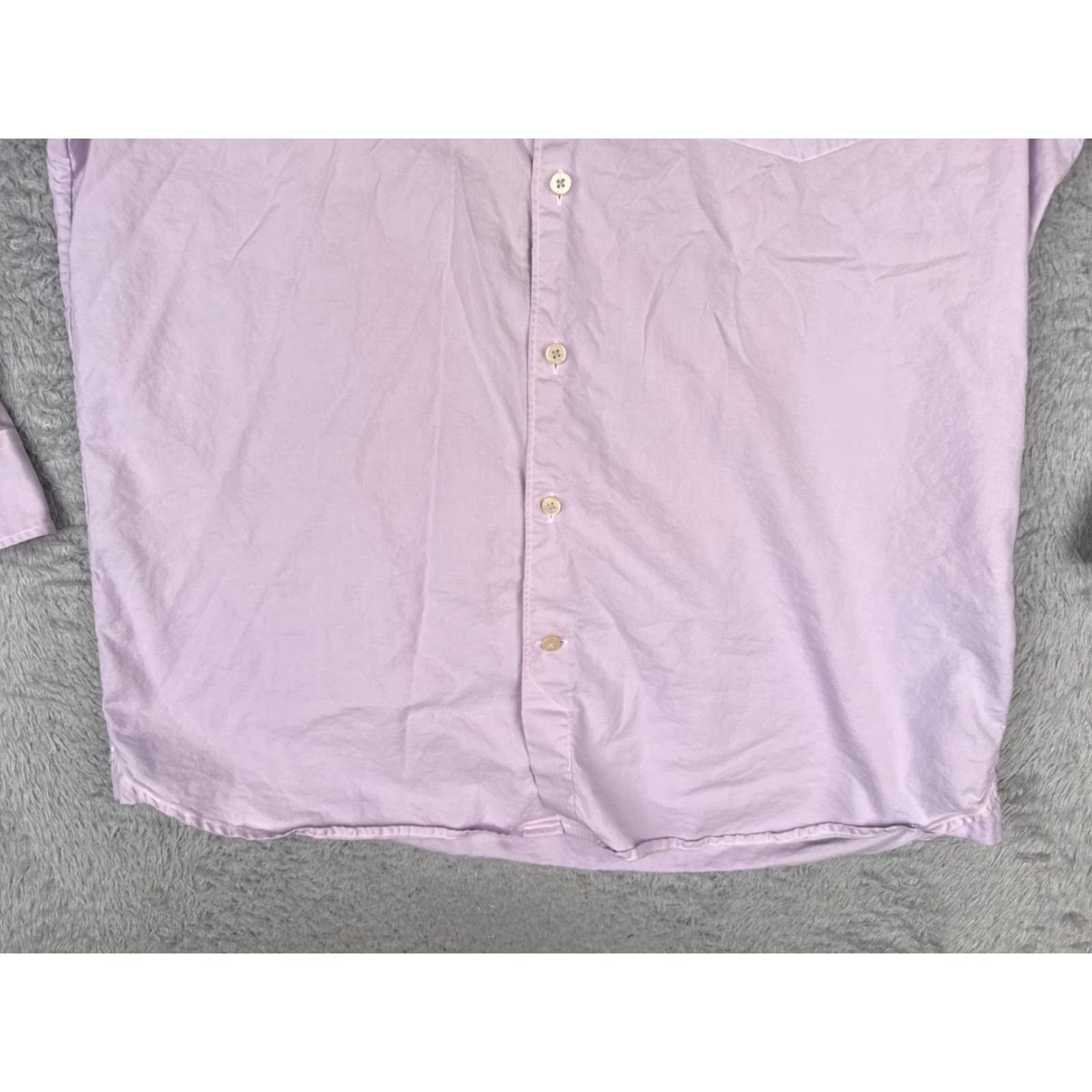 Tommy Bahama Tommy Bahama Shirt Men Large Purple Button Cotton Silk Blend Long Sleeve Casual Resort Hawaii Aloha 40 Chest Mens Size US L / EU 52-54 / 3 - 5 Thumbnail