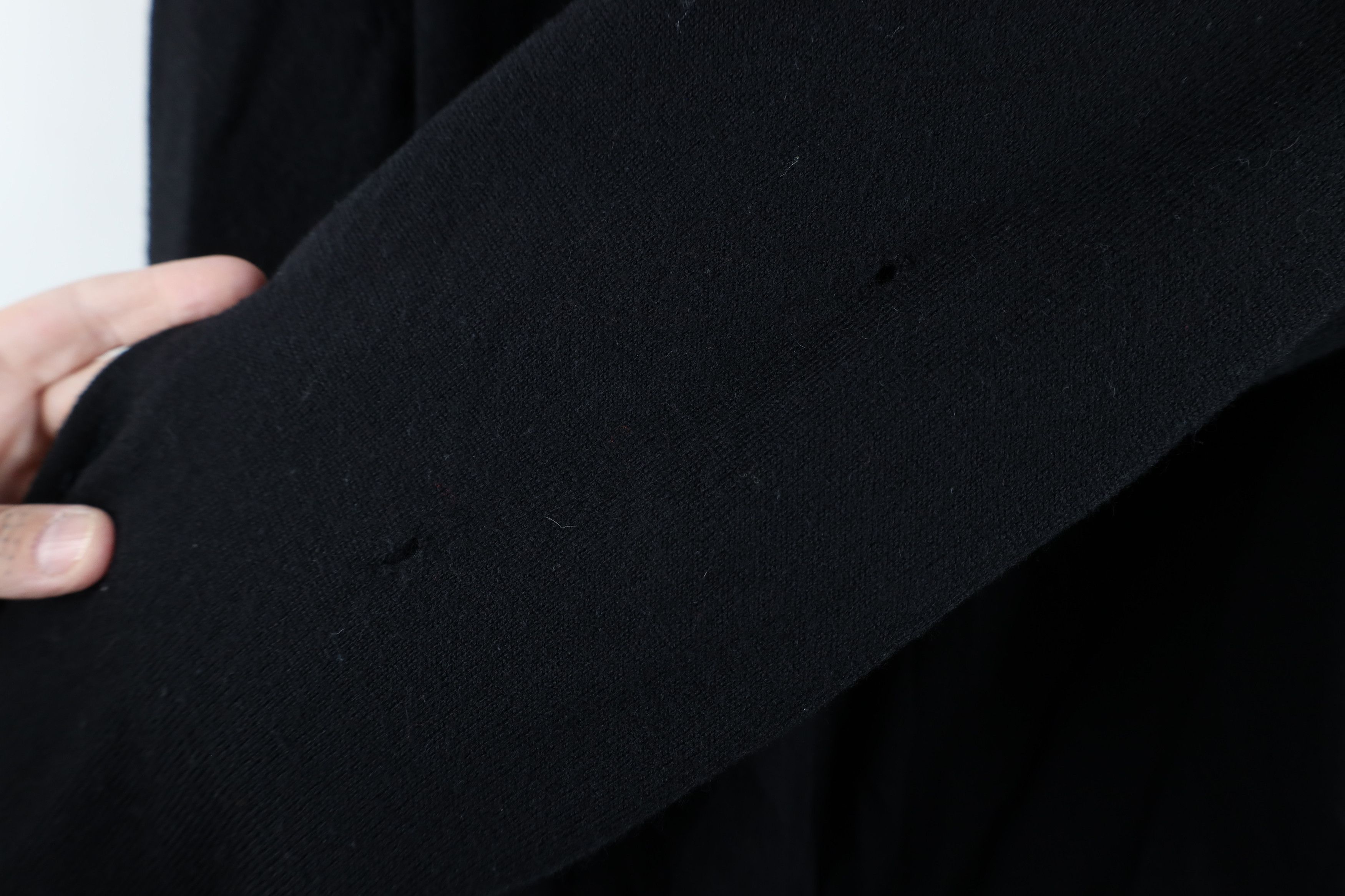 Vintage Vintage Blank Lined Wool Knit Half Zip Sweater Jacket Black Size US S / EU 44-46 / 1 - 8 Thumbnail