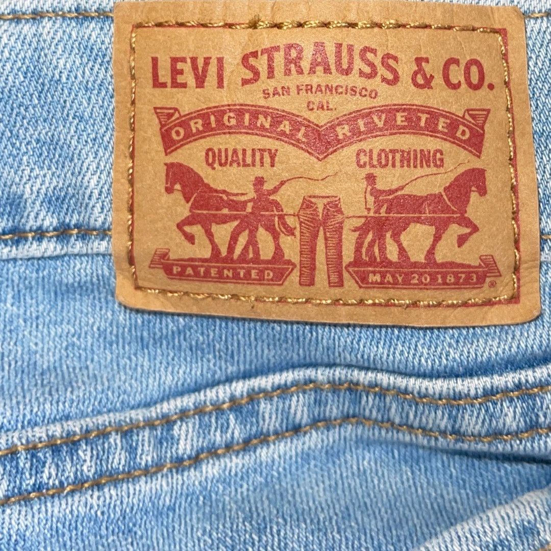 Levi's Levi's 711 Distressed Skinny Jeans 31 Streetwear Medium Wash Size 31" - 7 Thumbnail