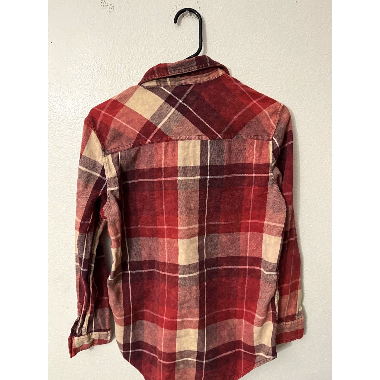 Aeropostale Aeropostale Women's Flannel Button-Up Shirt XS Long Sleeve Red Check Casual Size XS / US 0-2 / IT 36-38 - 3 Thumbnail