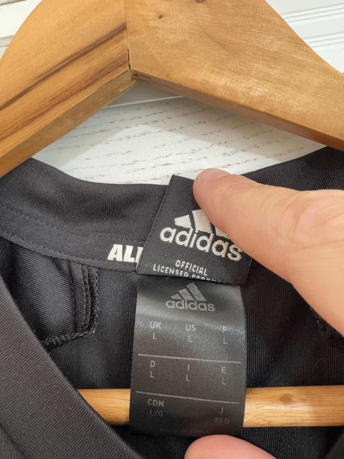 Adidas All Blacks New Zealand 2019-2020 Home Rugby Jersey Kit Shirt Size US L / EU 52-54 / 3 - 9 Thumbnail