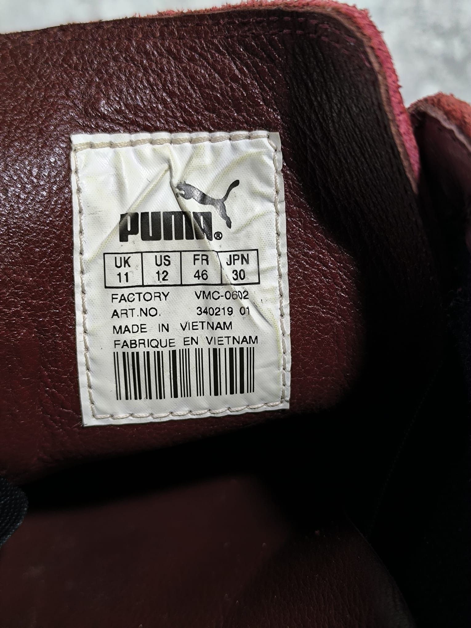 Puma vintage puma mostro burgundy red suede leather y2k Size US 12 / EU 45 - 13 Thumbnail