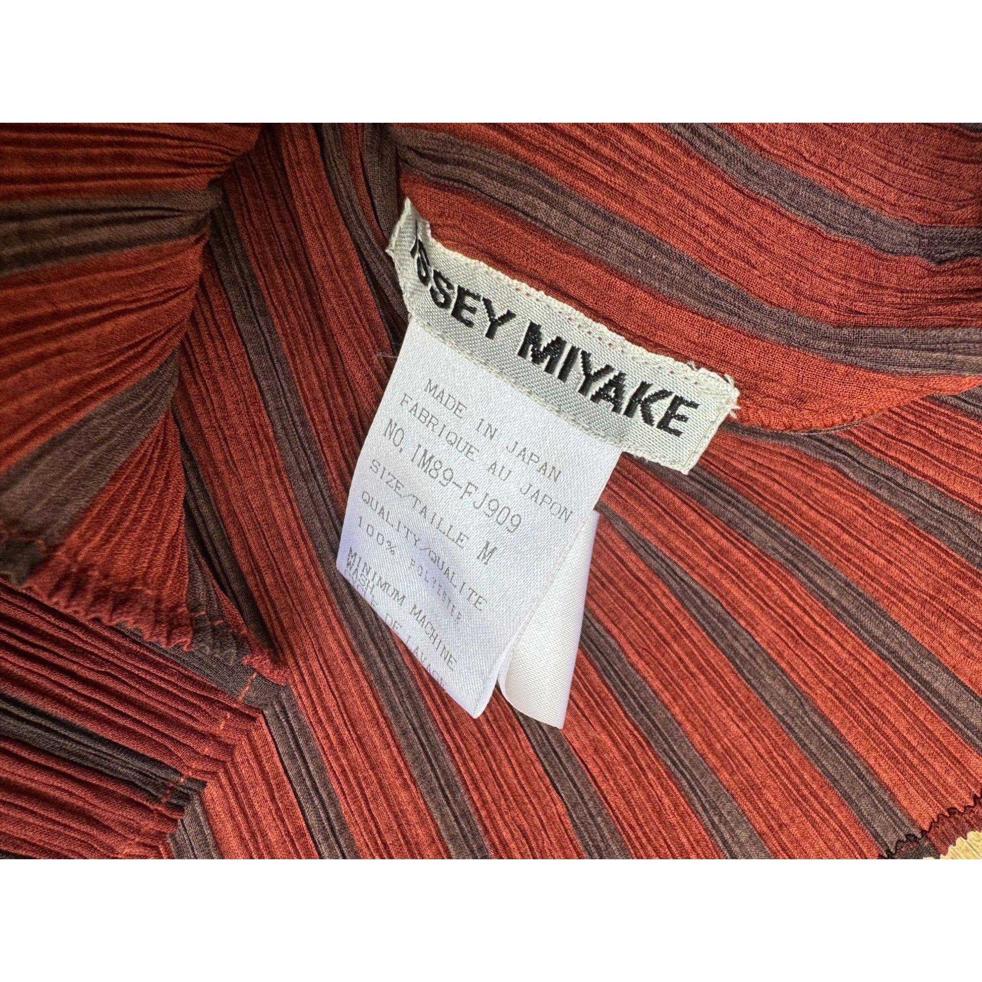 Issey Miyake Burgundy Striped Pleats Please Top Size M / US 6-8 / IT 42-44 - 5 Thumbnail
