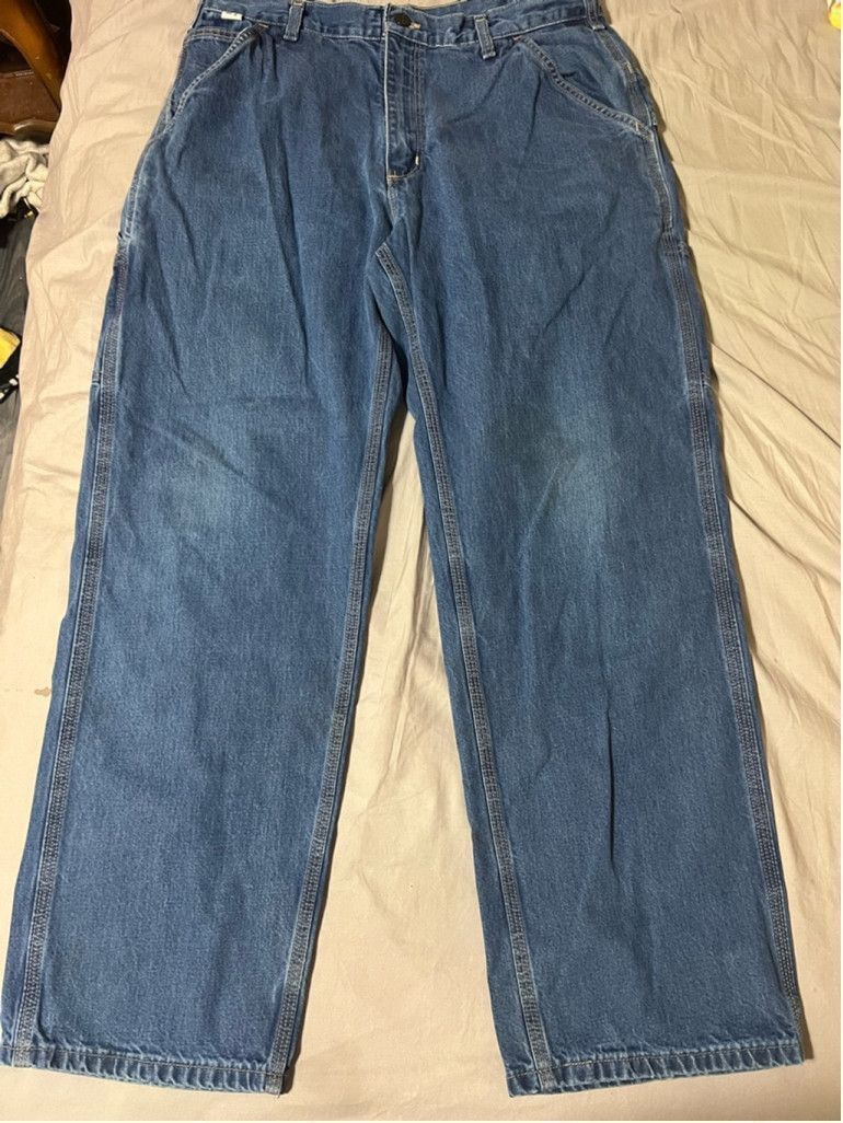 Carhartt Men's Carhartt FRB13 Denim Jeans Size 34x30 Blue Size US 34 / EU 50 - 3 Thumbnail