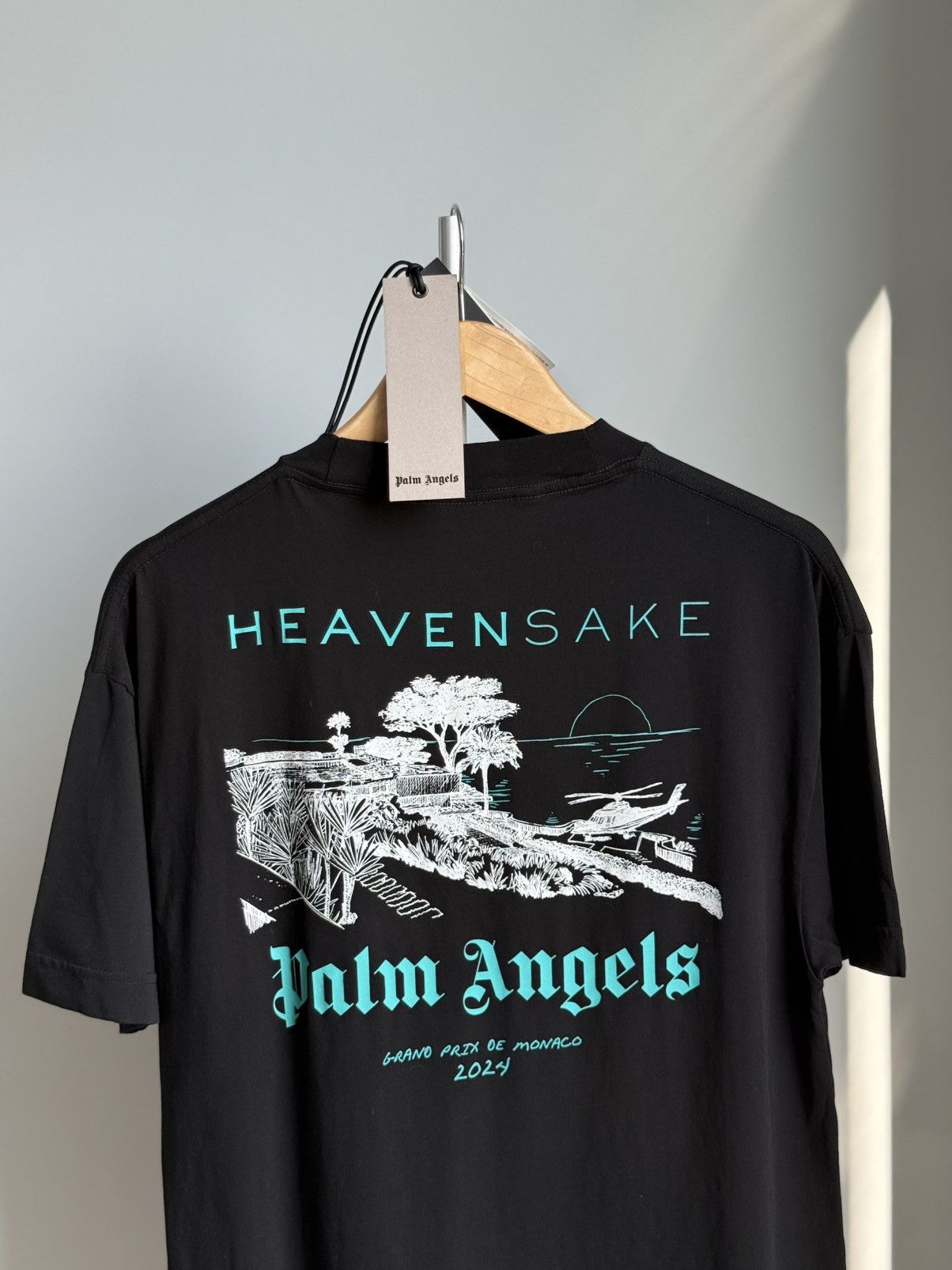 Palm Angels Palm Angels Heavensake Grand Prix de Monaco Tee Black Azure Size US S / EU 44-46 / 1 - 4 Thumbnail