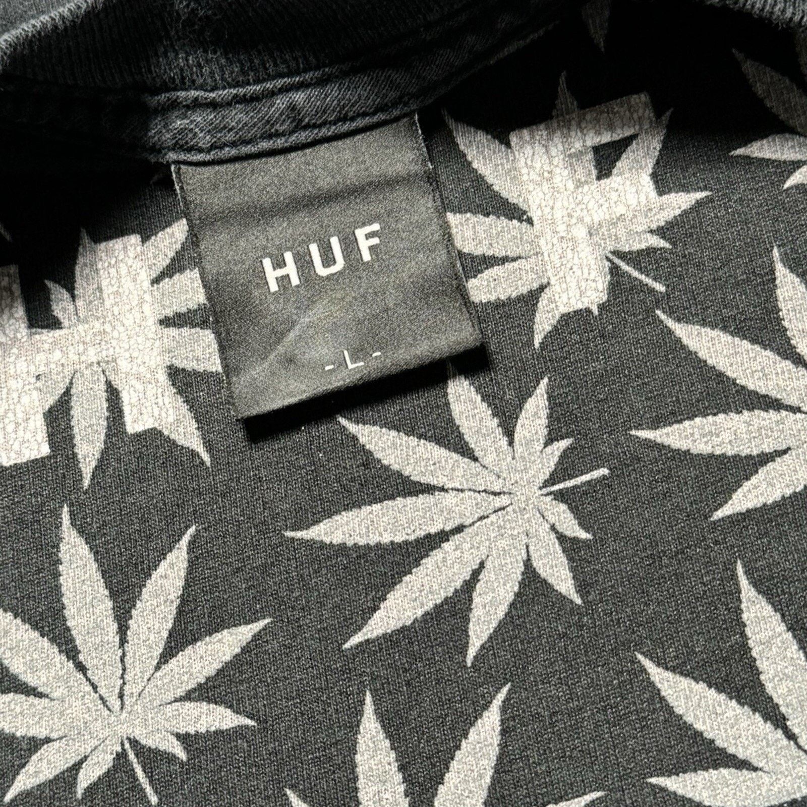 Huf Vintage Y2K Huf Weed Box Logo T Shirt Black Skater Mens L Size US L / EU 52-54 / 3 - 2 Thumbnail