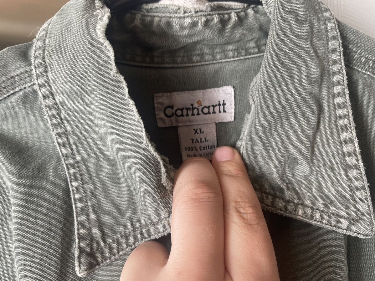 Carhartt Vintage Thrashed Carhartt button up Size US XL / EU 56 / 4 - 4 Thumbnail