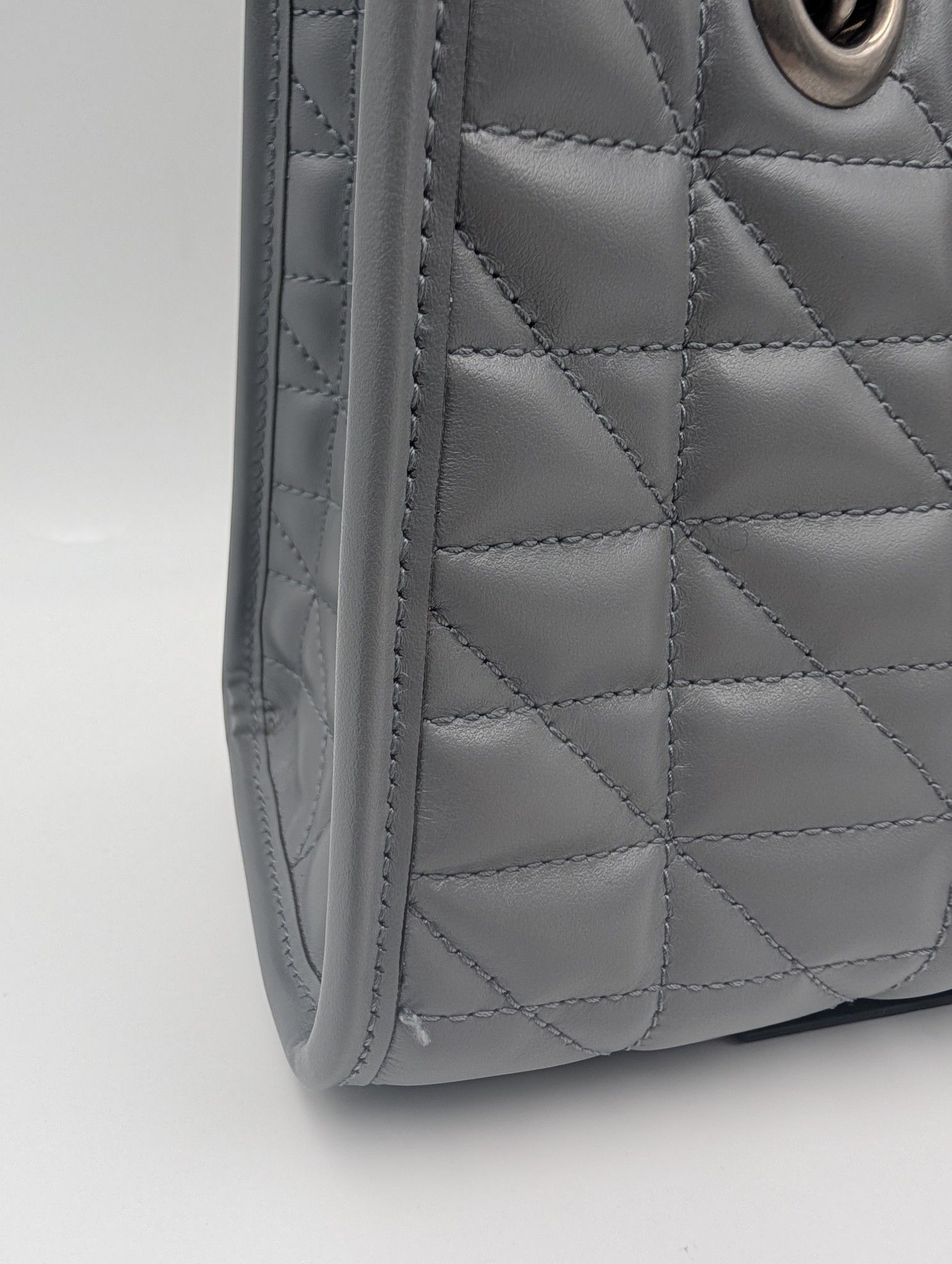 Gucci Grey GG Marmont Silver Medium Chain Shoulder Bag Size ONE SIZE - 6 Thumbnail