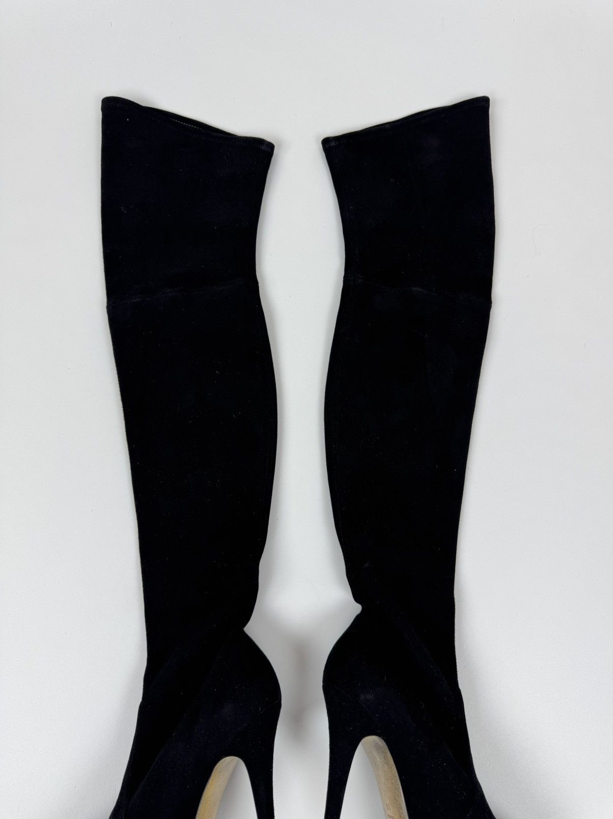 Casadei × Casedei CASADEI Suede Over The Knee Boots Stiletto Heels Avant Garde Size US 10 / IT 40 - 9 Thumbnail