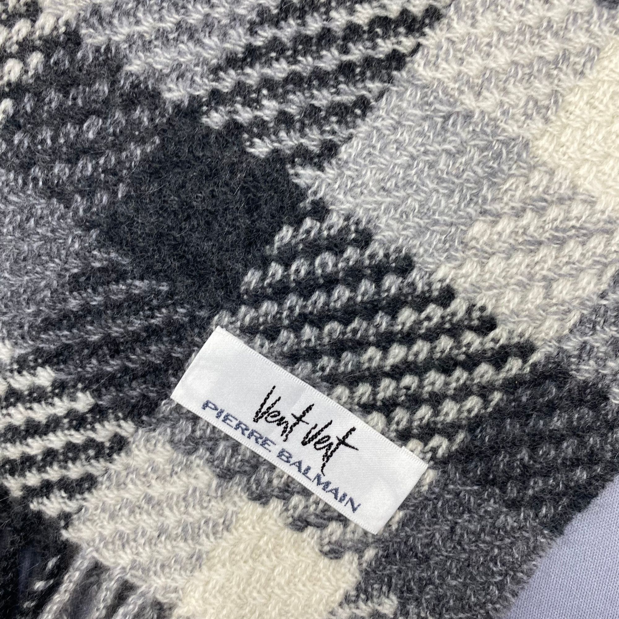 Balmain Vintage Pierre Balmain Scarf Muffler Cashmere Plaid Scarves Size ONE SIZE - 4 Thumbnail