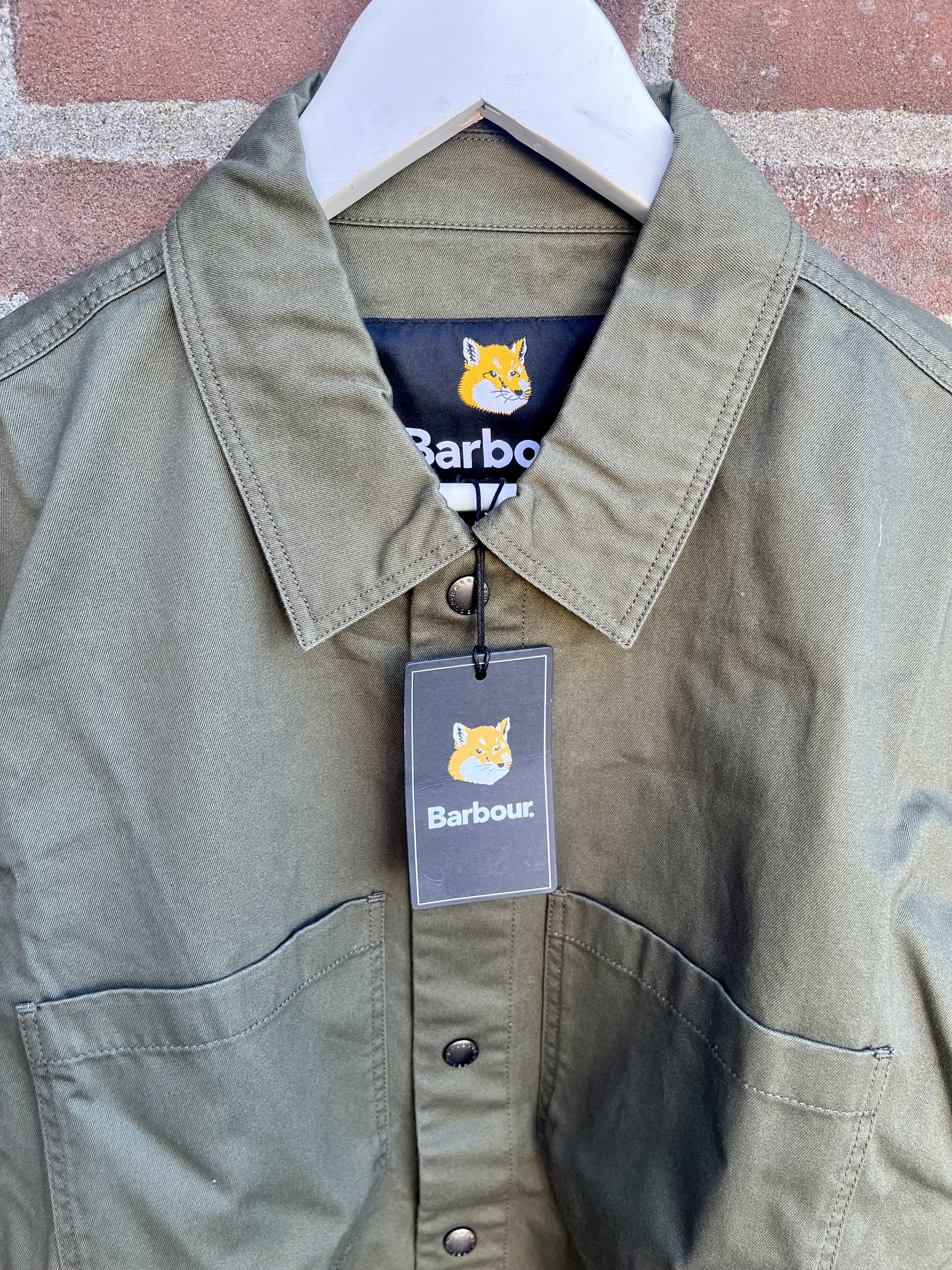Barbour Maison Kitsune overshirt L army military jacket new Size US L / EU 52-54 / 3 - 4 Thumbnail