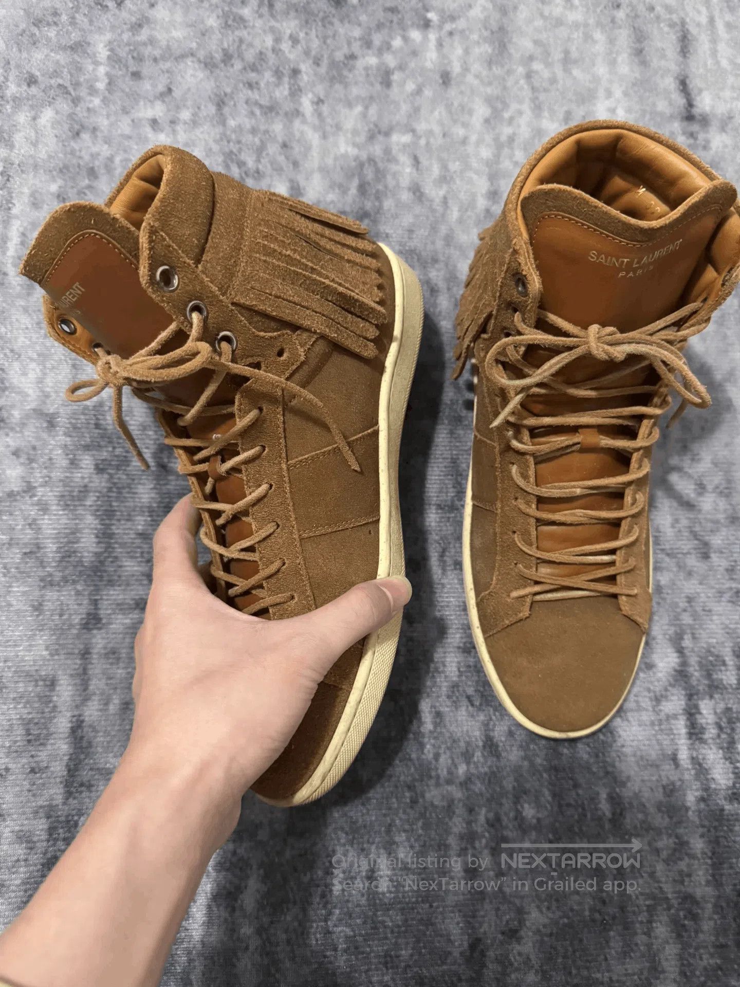 Saint Laurent Paris Saint Laurent Suede Fringe High. Size US 6.5 / EU 39-40 - 2 Thumbnail