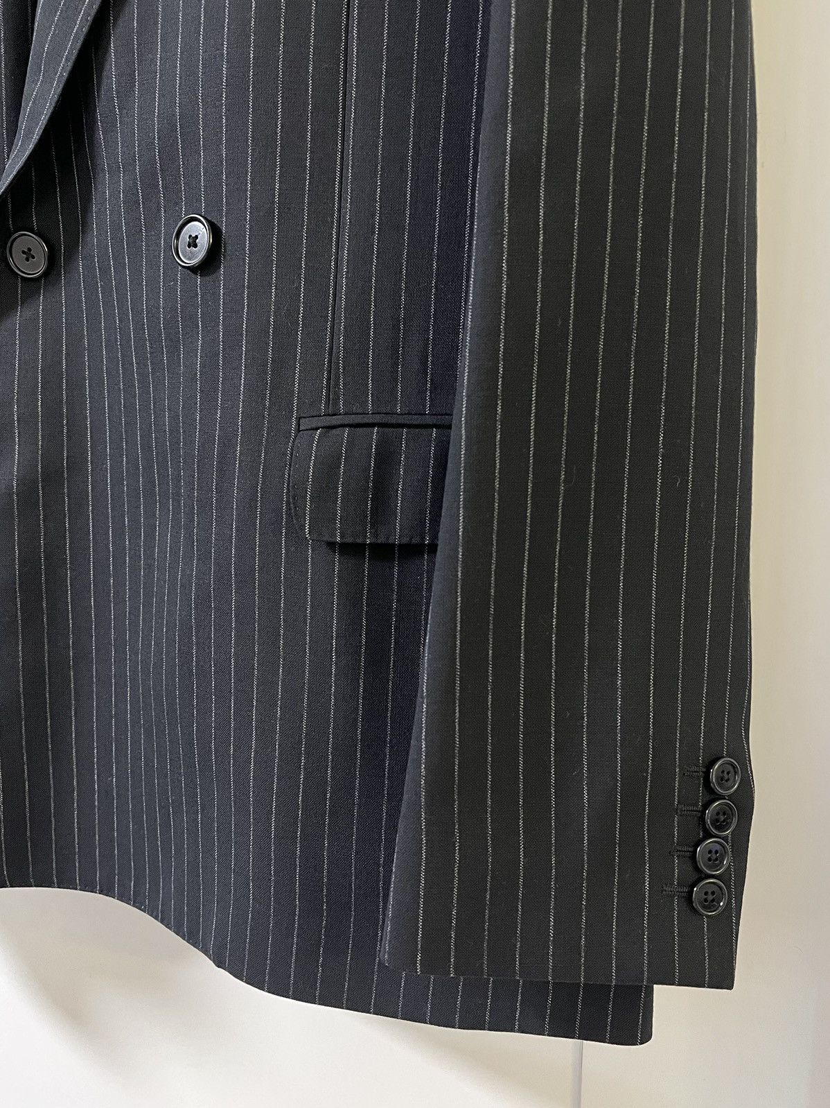 Hedi Slimane × Saint Laurent Paris SS21 Double Breasted Striped Rectangle Jacket sz46 Size 46S - 4 Thumbnail