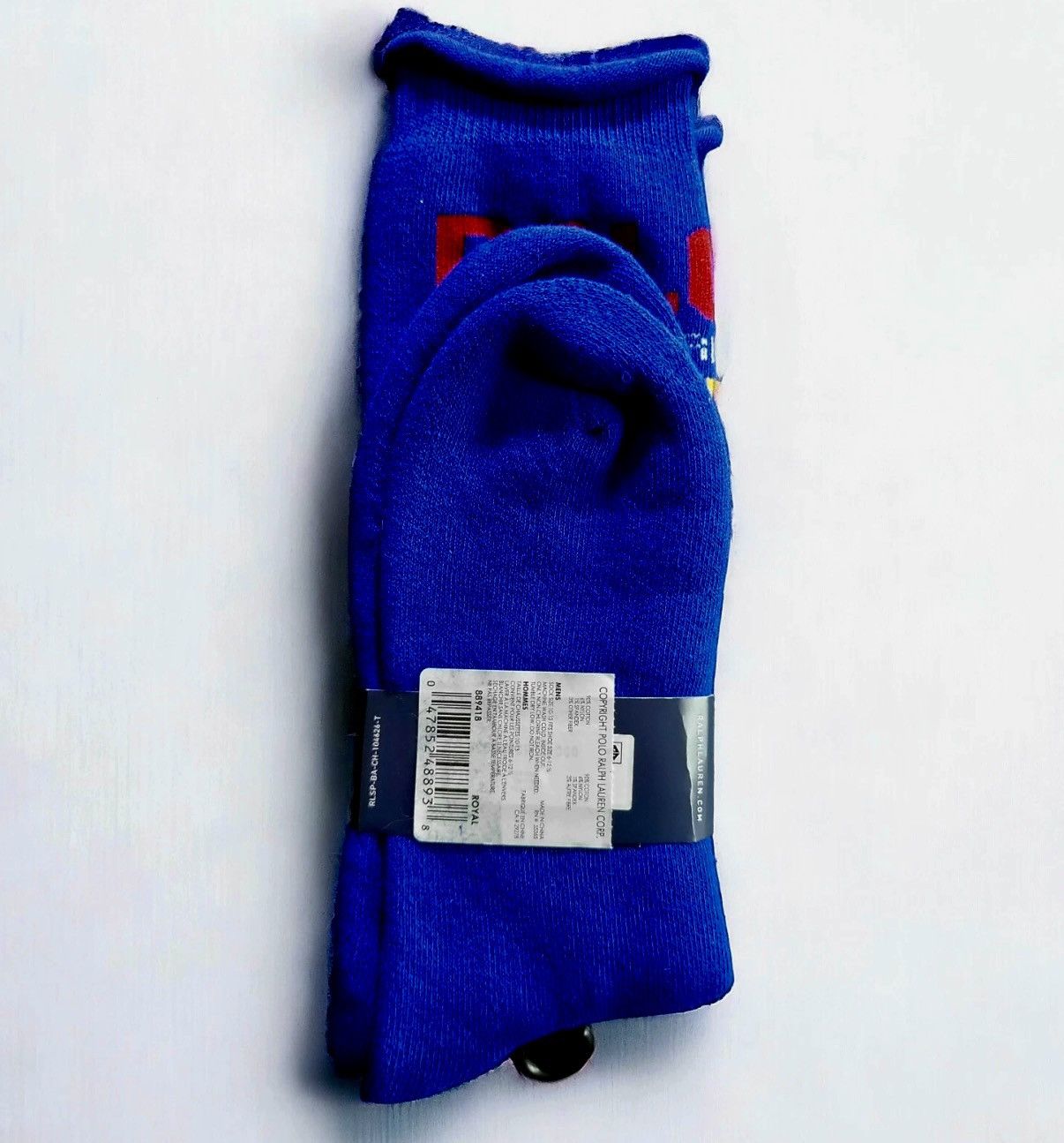 Polo Ralph Lauren POLO Ralph Lauren Sports Sweatshirt Crew Socks Royal Blue Size ONE SIZE - 2 Thumbnail