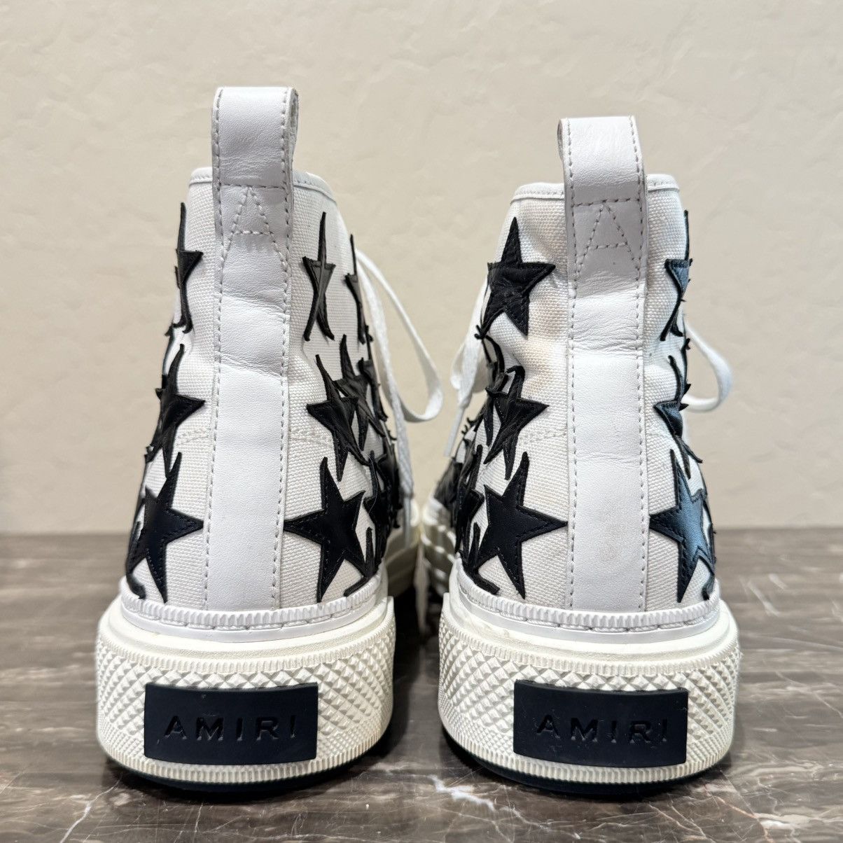 Amiri Amiri Stars Court Hi Star Patch High Top Sneakers Size US 13 / EU 46 - 9 Thumbnail