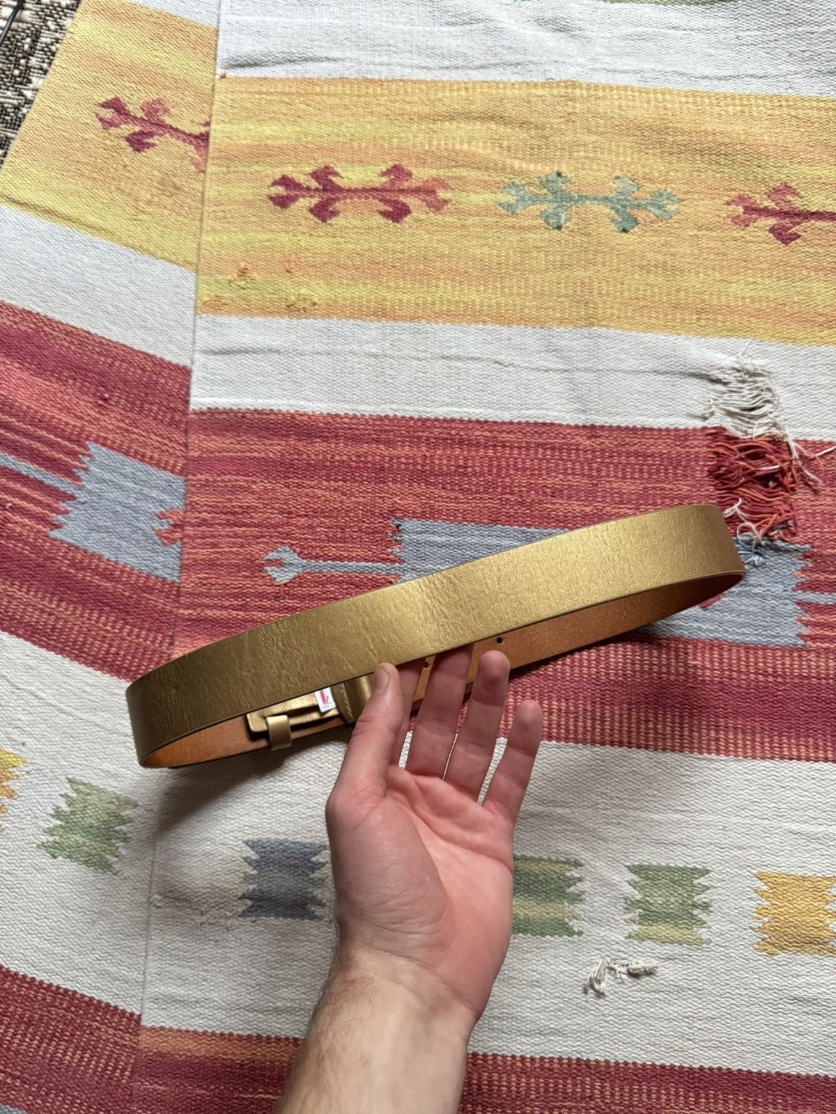 Puma Vintage Puma Women’s y2k Japanese Gold Genuine Leather Belt Size ONE SIZE - 4 Thumbnail