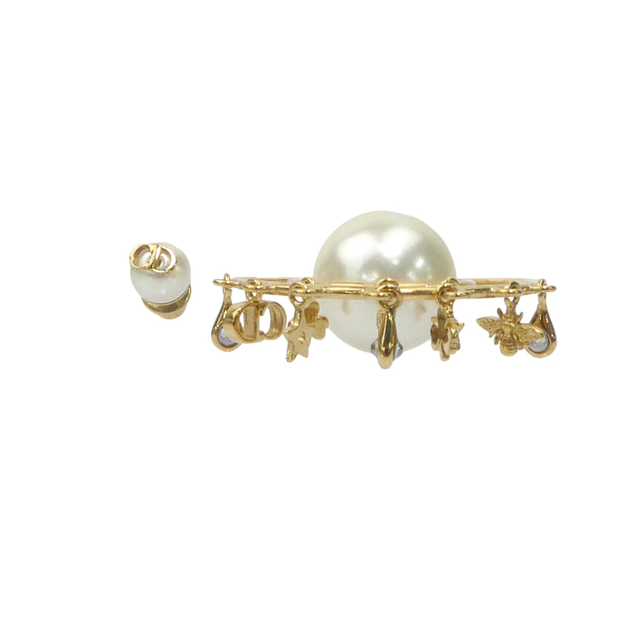 Dior Christian Dior Tribal Earrings, Metal, Gold, Women's, Free Shipping, h32054k Size ONE SIZE - 1 Thumbnail