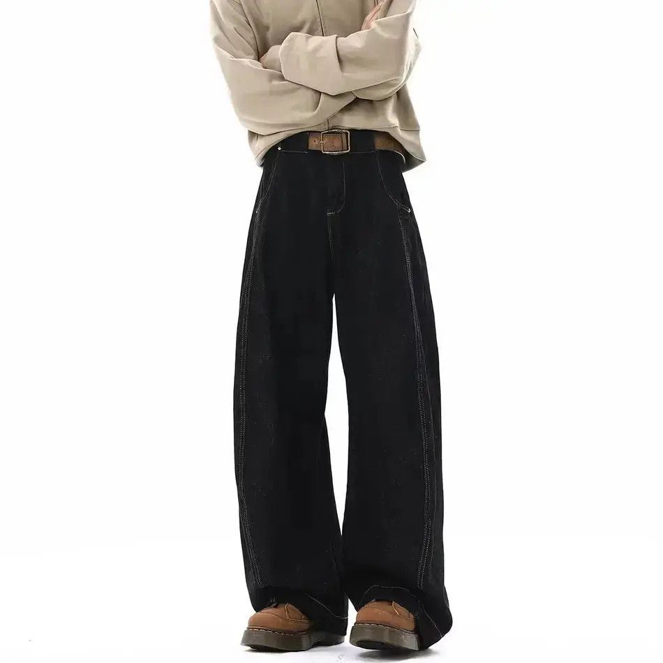 Japanese Brand Retro loose straight casual micro flared jeans Size US 32 / EU 48 - 3 Thumbnail