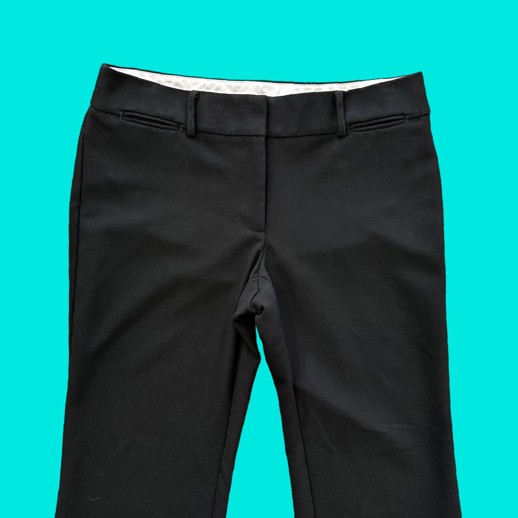 Loft Loft Marisa Pants Womens 8 Dress Pants Straight Black 33x31 High Rise Pockets Stretch Regular Size 24" / US 00 / IT 34 - 1 Thumbnail