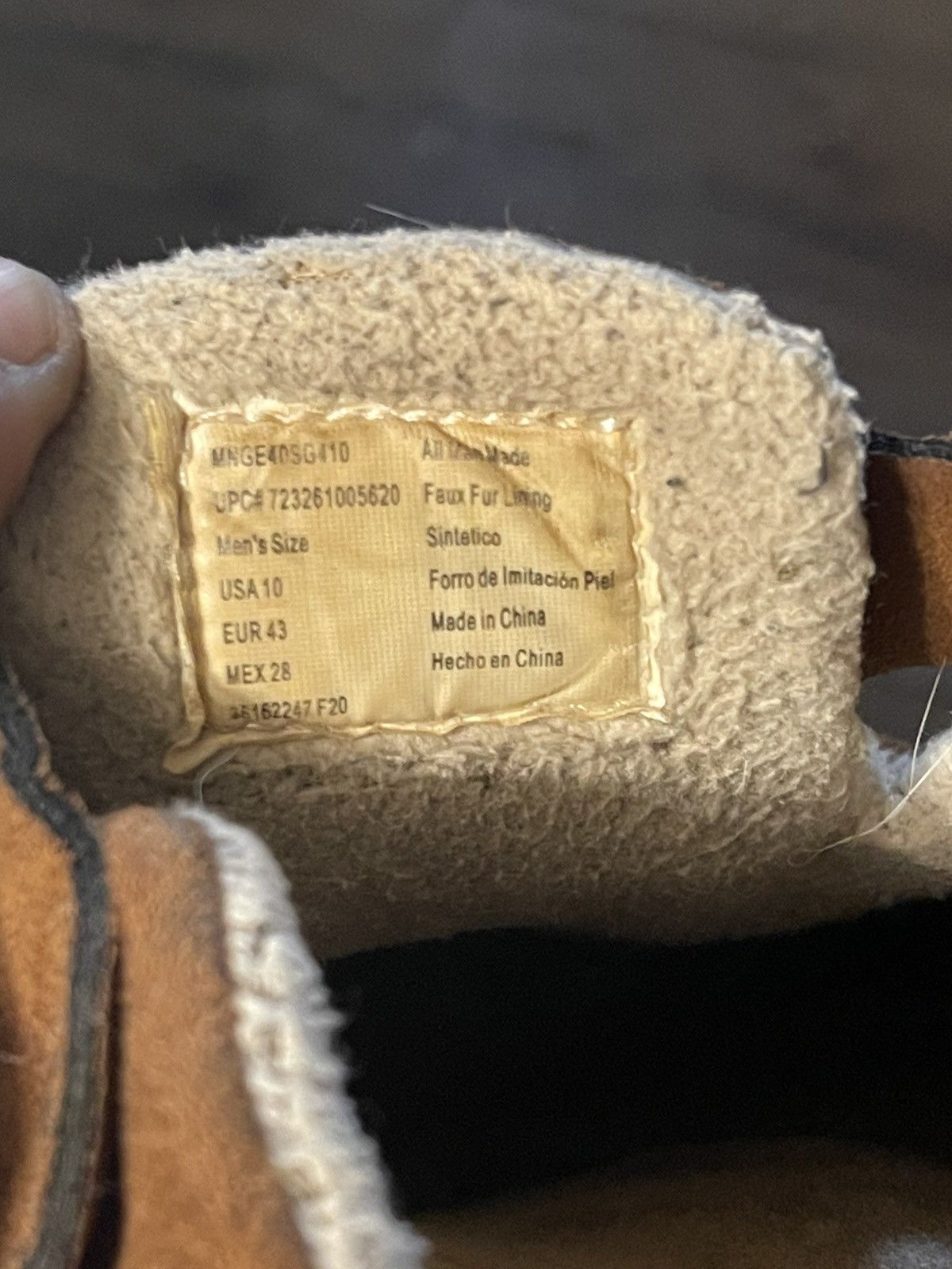 Other Men’s Size 10 Brown Suede Sherpa Lined Slip On Buckled Mules Size US 10 / EU 43 - 8 Thumbnail