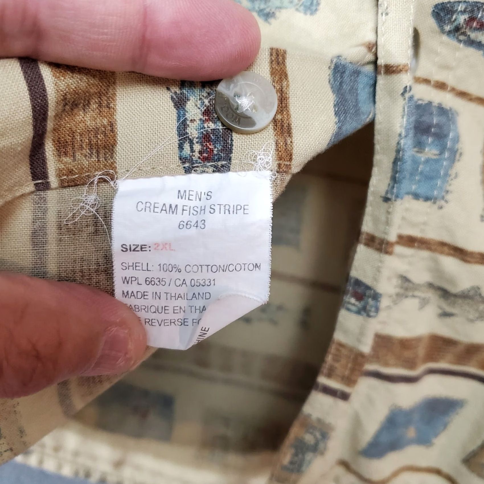 Vintage Woolrich Shirt Mens 2XL Beige Fish Lures All Over Print Fishing Short Sleeve Button-Up Collared Casual Outdoors Mens Size US XXL / EU 58 / 5 - 7 Thumbnail