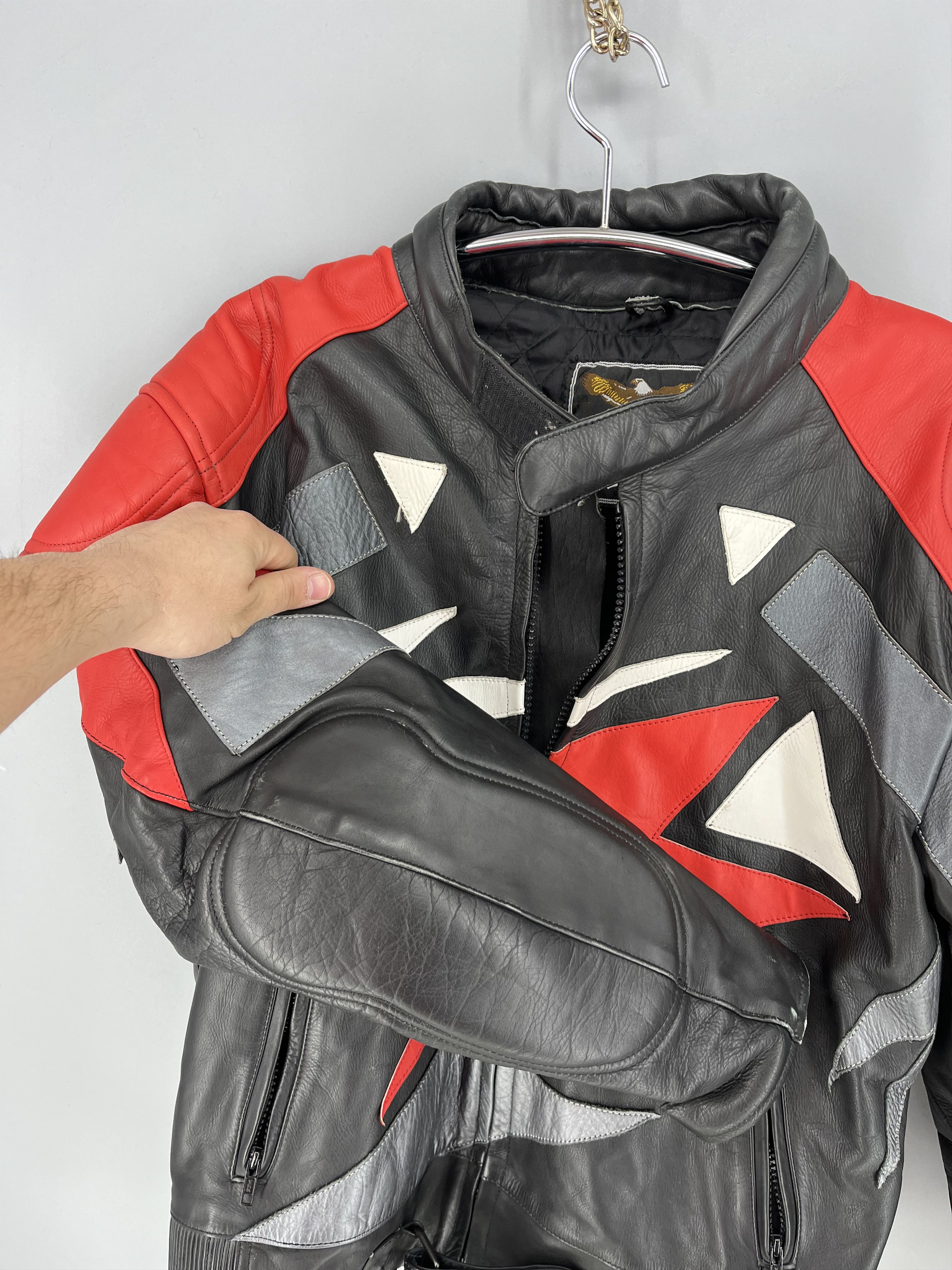 Leather VTG Motorcycle Joe Rocket Leather Jacket Rare Red Black xxxl Size US XXL / EU 58 / 5 - 12 Thumbnail